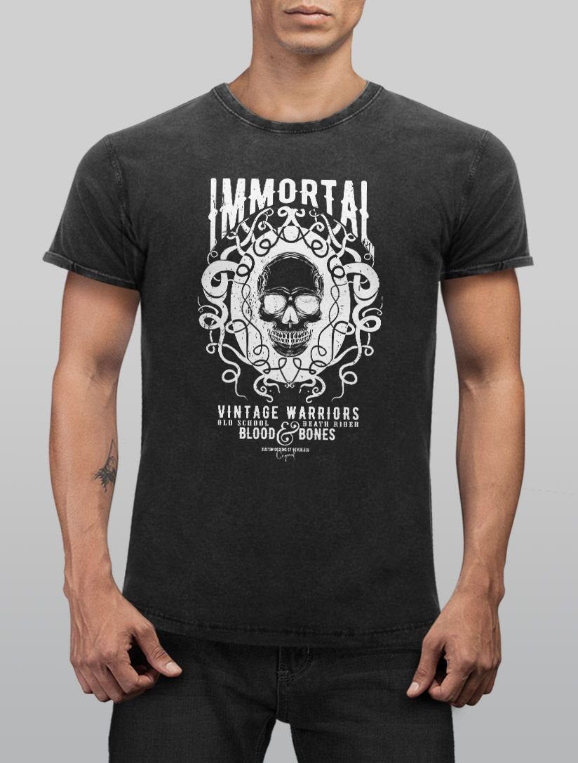 Neverless Print-Shirt Neverless® Herren T-Shirt Vintage Shirt Printshirt Im günstig online kaufen