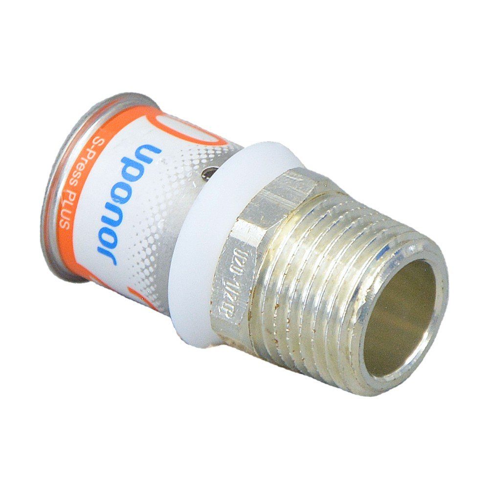 UPONOR Wasserrohr Uponor S-Press PLUS MLC Übergangsnippel 25mm x 3/4" AG