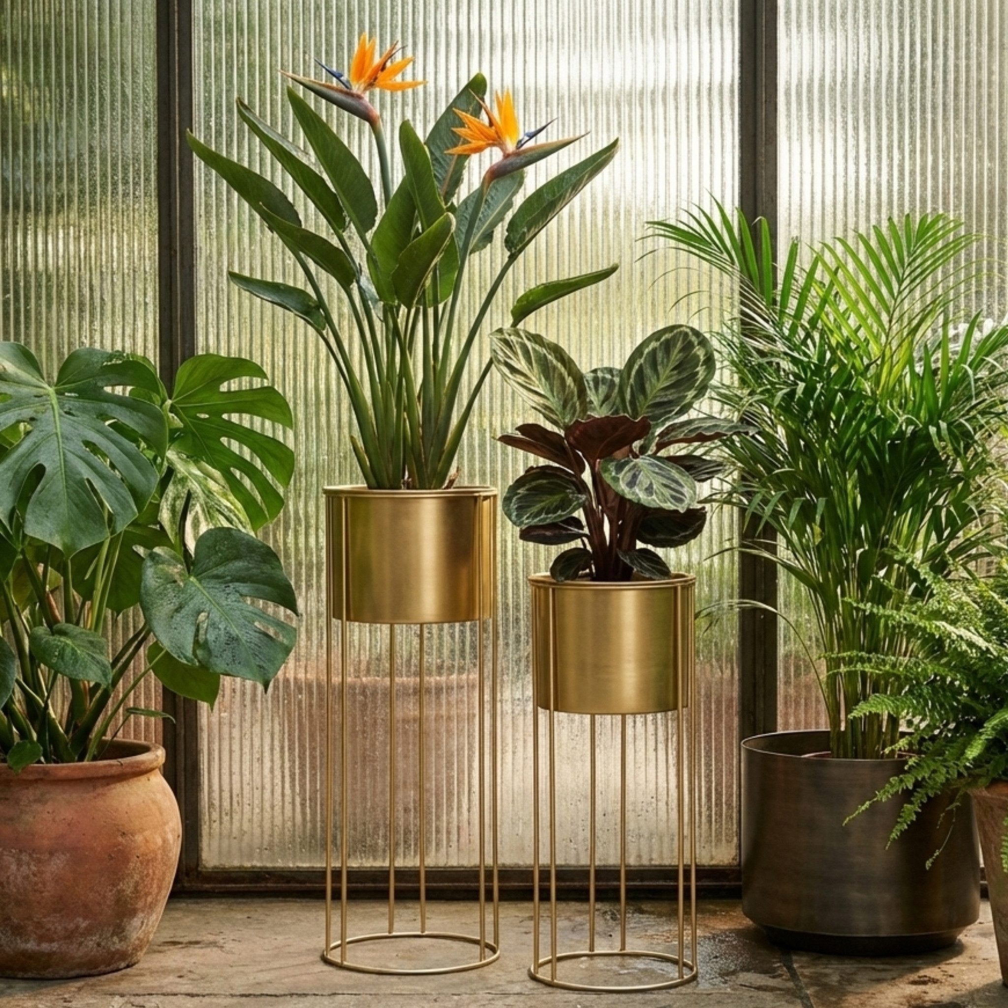 EDENIA Blumenständer Goldene Blumenständer Glamour OSMOS, 2er-Set (2er-Set, Set aus 2 Stück) – Bild 5 von 5