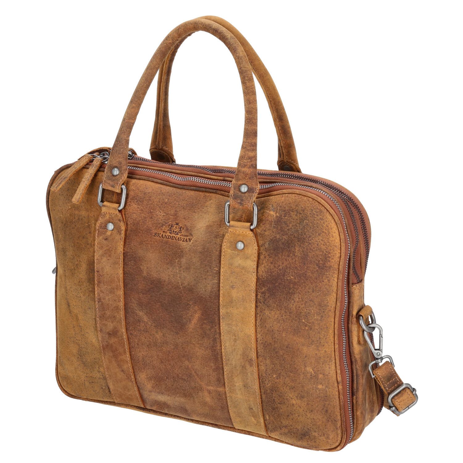 Umhängetasche The Skandinavian Brand Leder Businesstasche Hunter tan