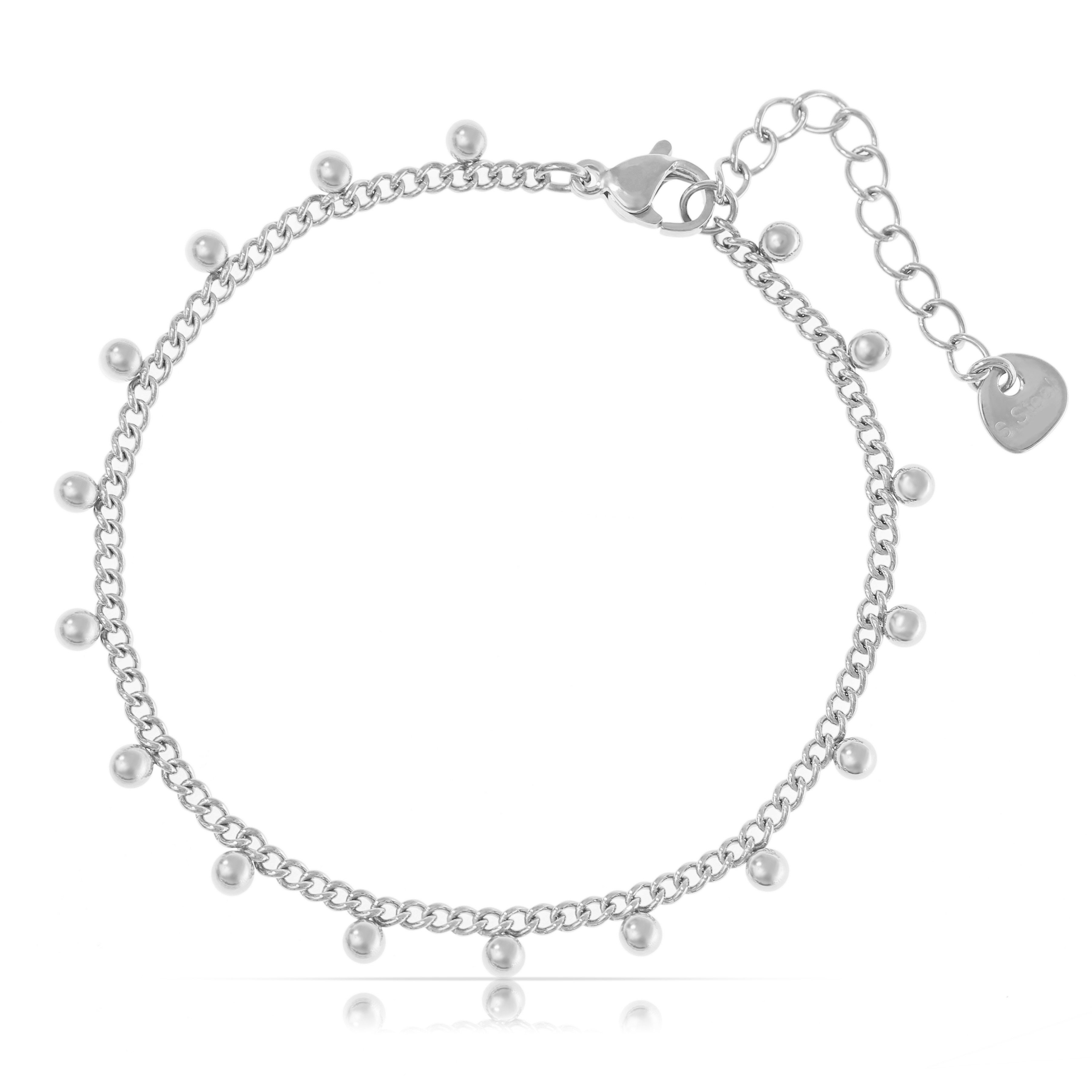 Made by Nami Edelstahlarmband Damen Armband Gold Silber Perlen Verstellbar günstig online kaufen