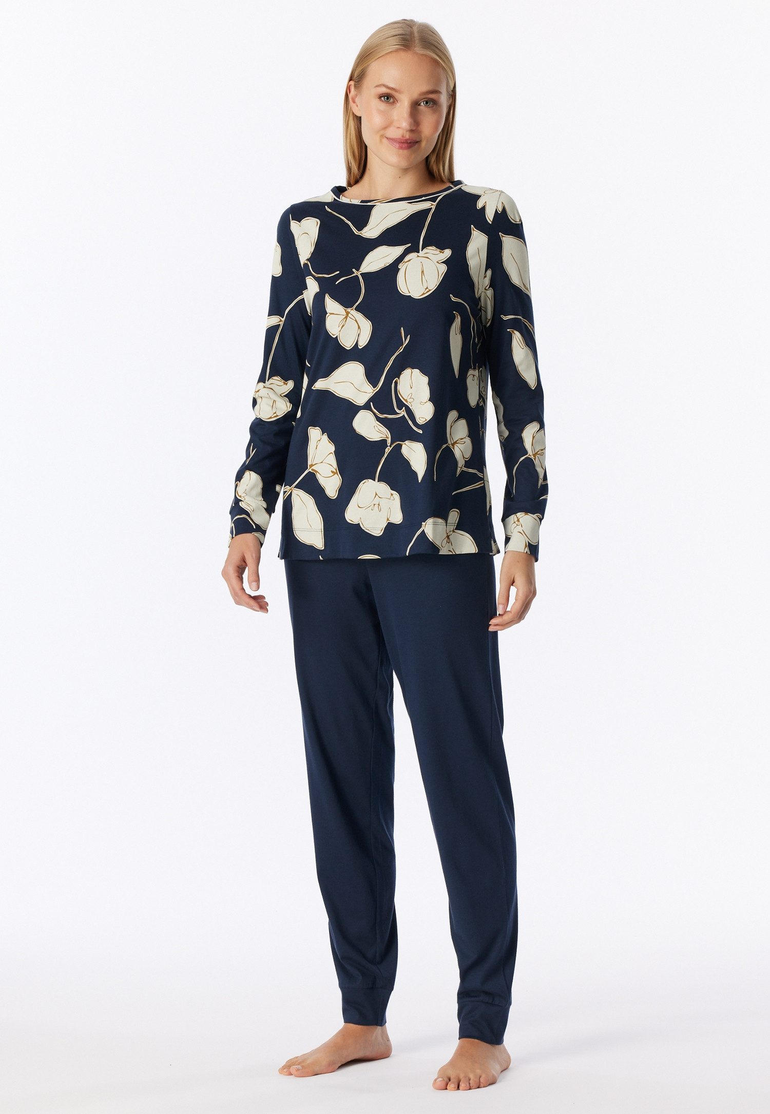 Schiesser Schlafanzug Comfort Nightwear (2 tlg) mit rundem Halsausschnitt