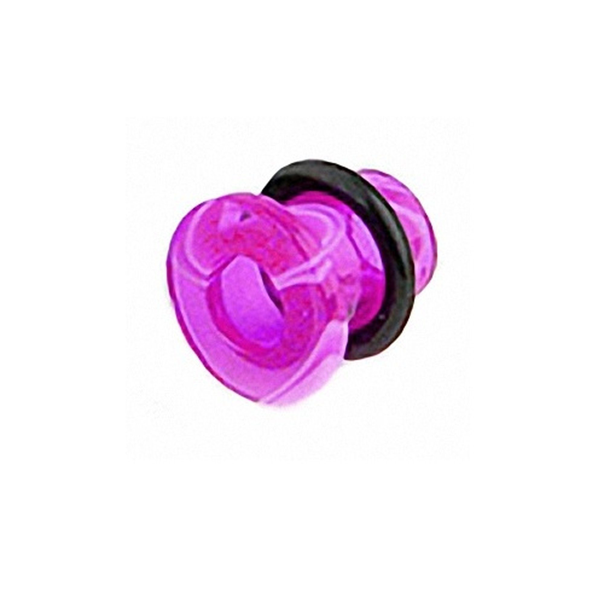Taffstyle Plug Piercing UV Single Flared Marmor Swirl Look, Flesh Tunnel Ohr Plug Ohrpiercing Ear Kunststoff UV Single Flared Lila