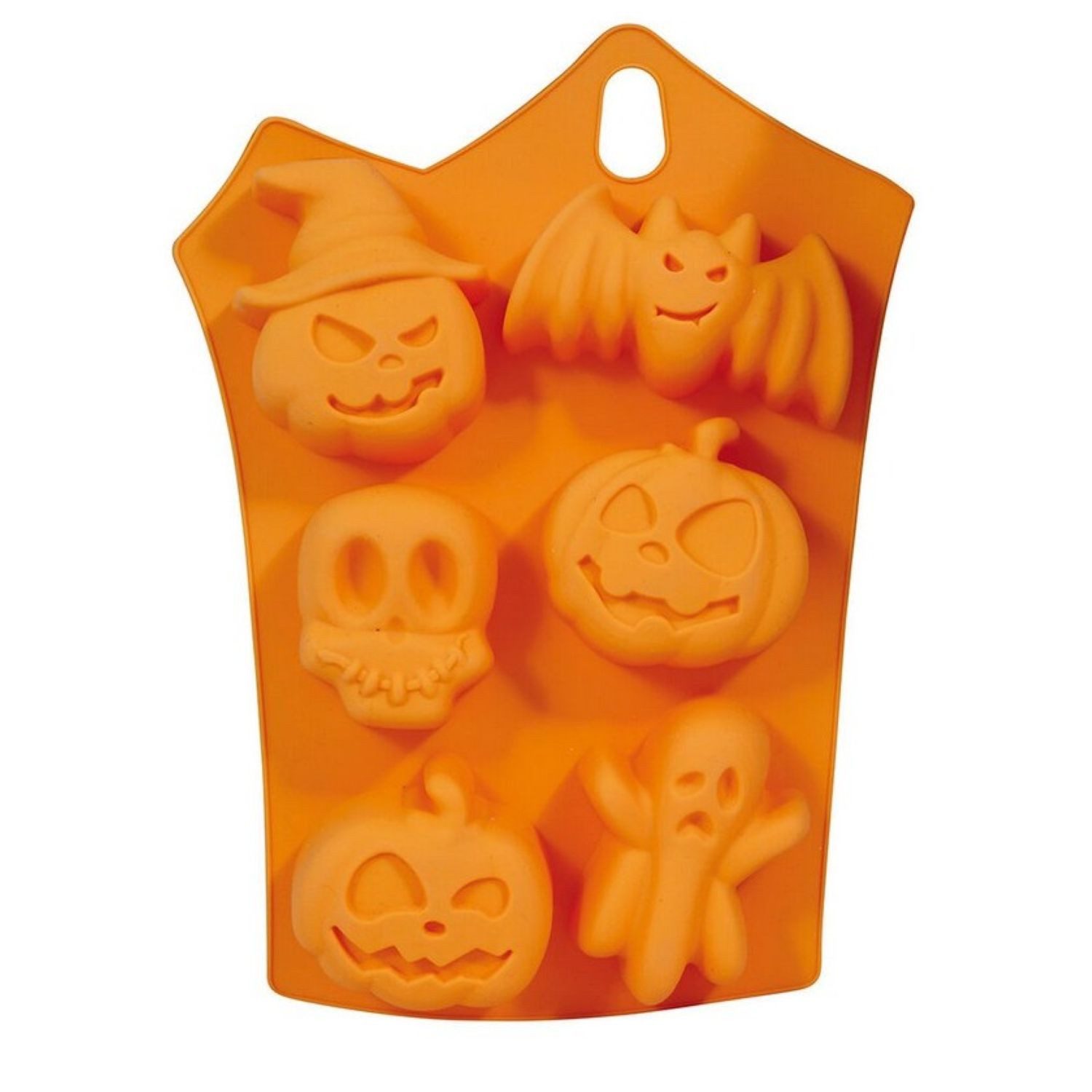Fiestas Guirca Dekoobjekt Halloween Silikon Backform Kekse 23x15cm, Orange