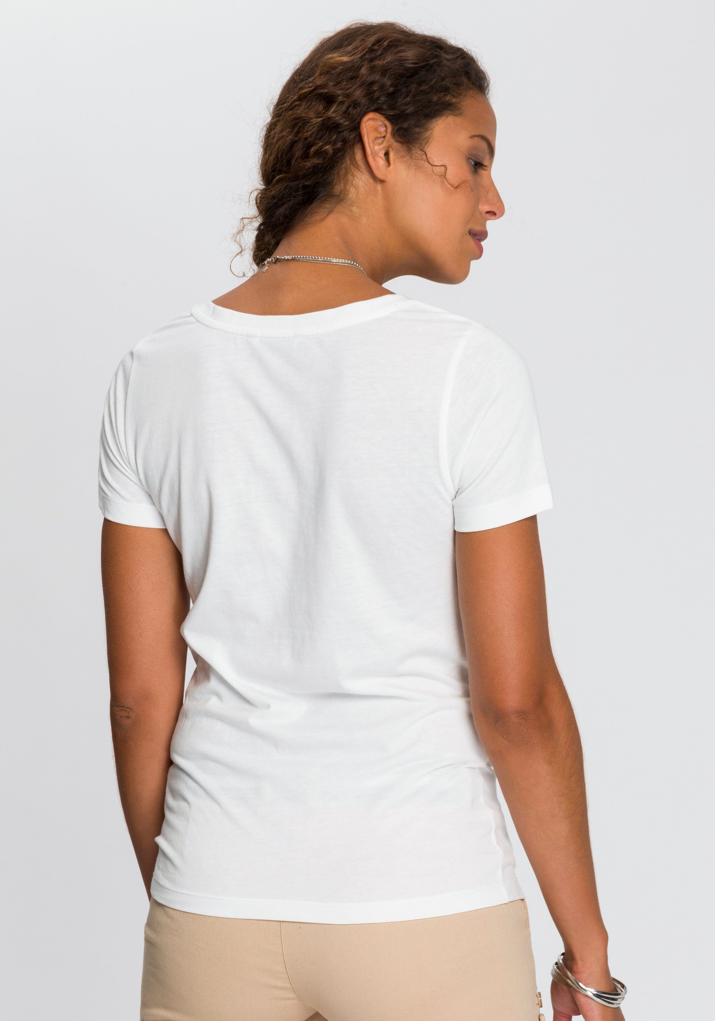 Polo T-Shirt 2er-Pack) im weiß Doppelpack (Packung, TOM TAILOR farblich schwarz, 2-tlg., Team modischen