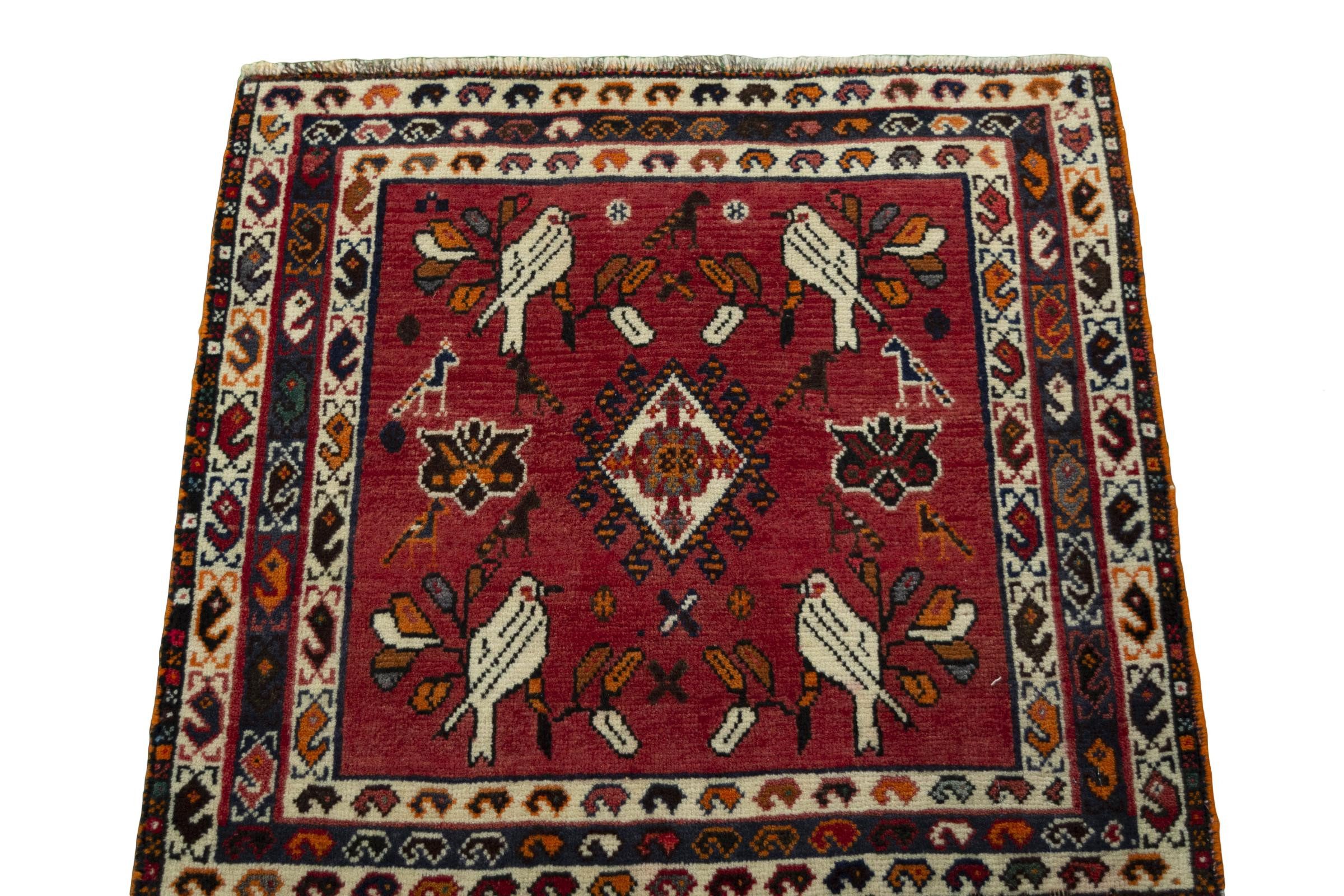 Nain Trading Orientteppich Shiraz 65x62 Handgeknüpfter Orientteppich / Perserteppich Quadratisch, quadratisch, Höhe: 10 mm