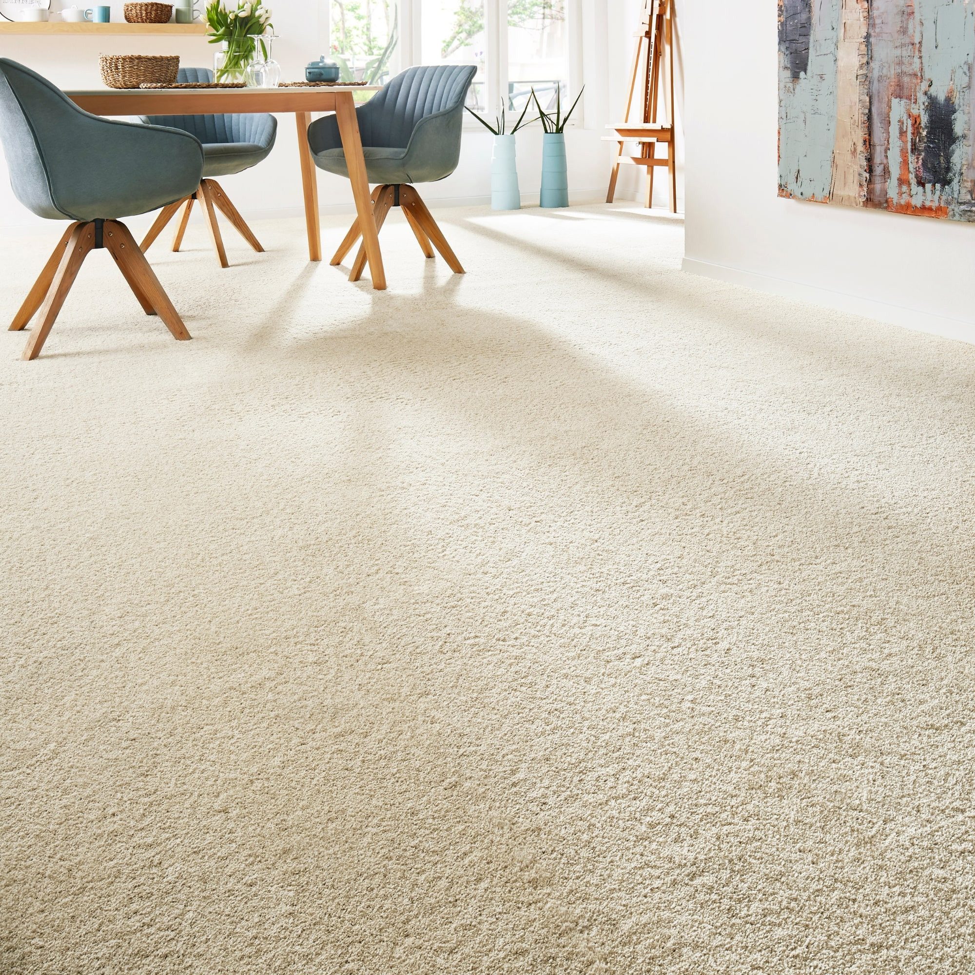 Andiamo Teppichboden Softness, Velours, Made in Belgium, rechteckig, Höhe: 17 mm, Uni Farben, Breite 400 cm, besonders weich, Wohnzimmer, Schlafzimmer