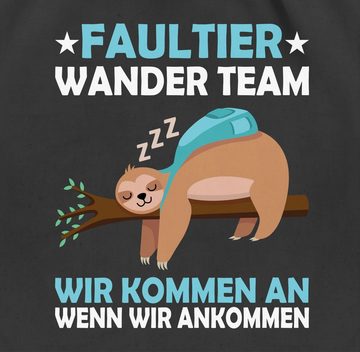 Shirtracer Turnbeutel Faultier Wander Team Hiking, Sprüche Statement mit Spruch