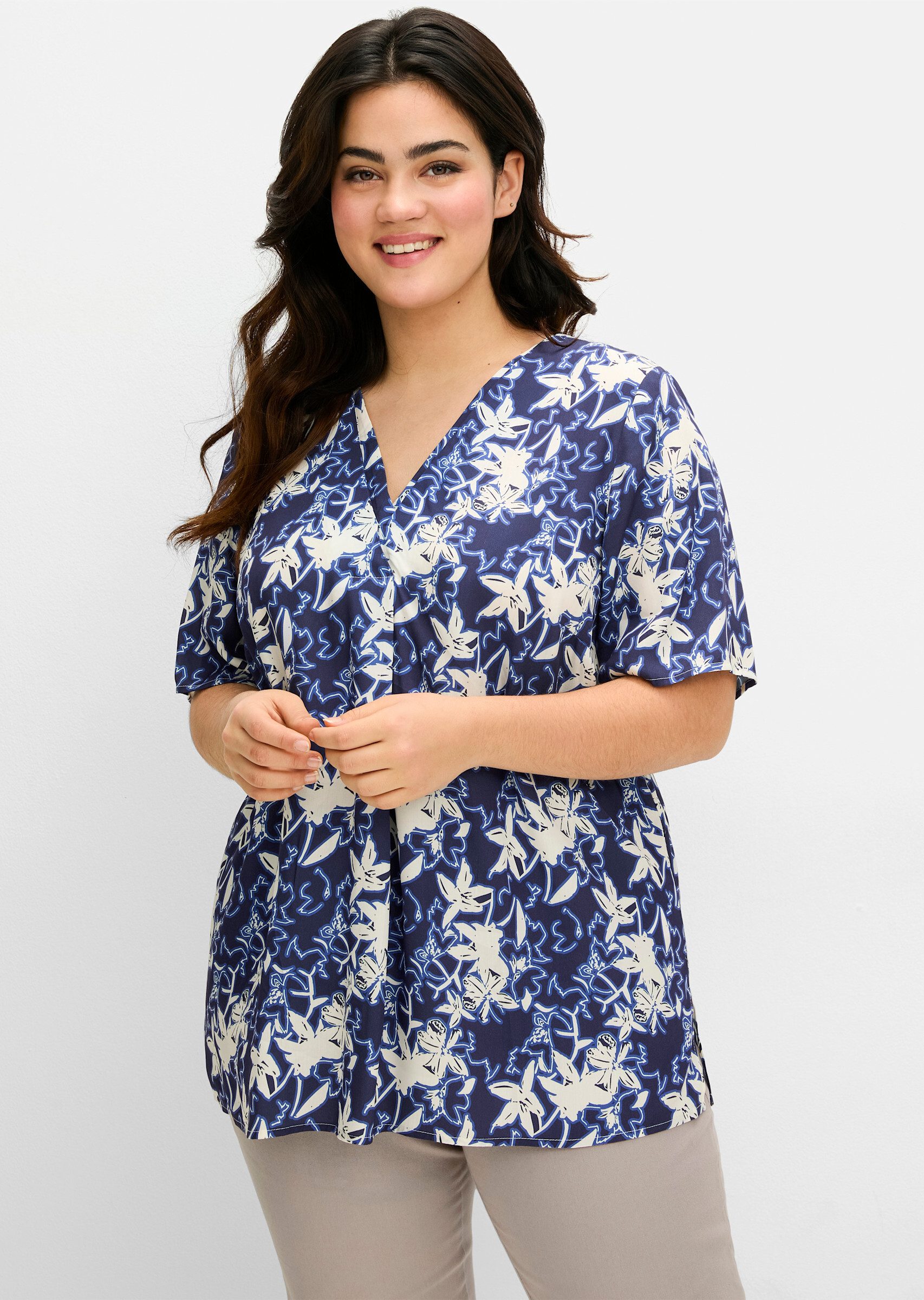 Sheego Klassische Bluse Tunika günstig online kaufen