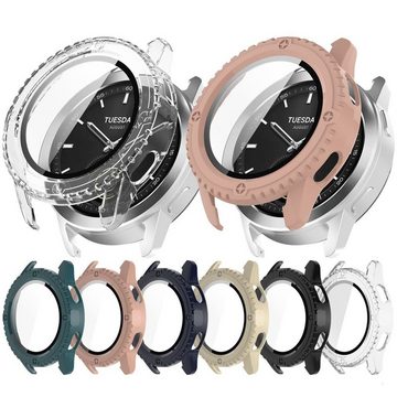 Wigento Smartwatch-Hülle Für Xiaomi Watch S3 Kunststoff Watch Hülle + H9 Hart Schutzglas Blau