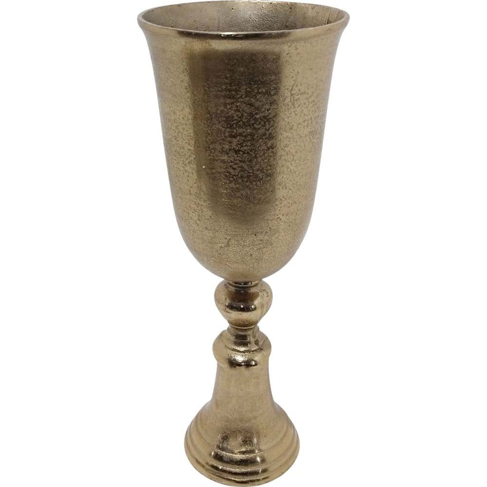 Lesli Living Dekovase Vase Blumenvase Trichtervase Ø20x52cm gold Aluminium günstig online kaufen