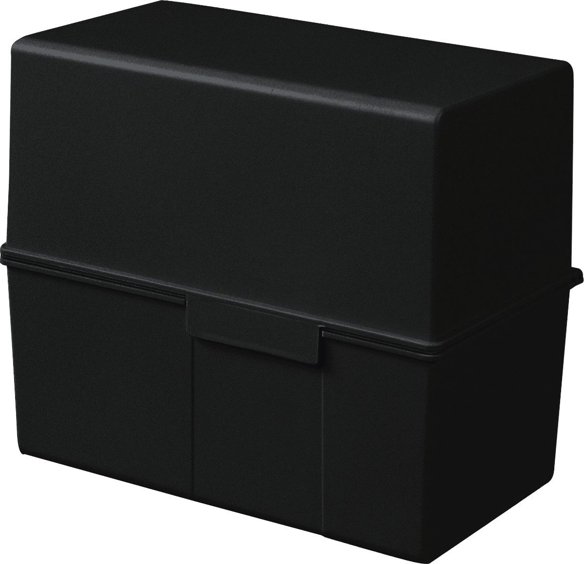 HAN-Bürogeräte Karteikasten Karteikartenbox A6 quer 300 Karten schwarz (3 Stück)
