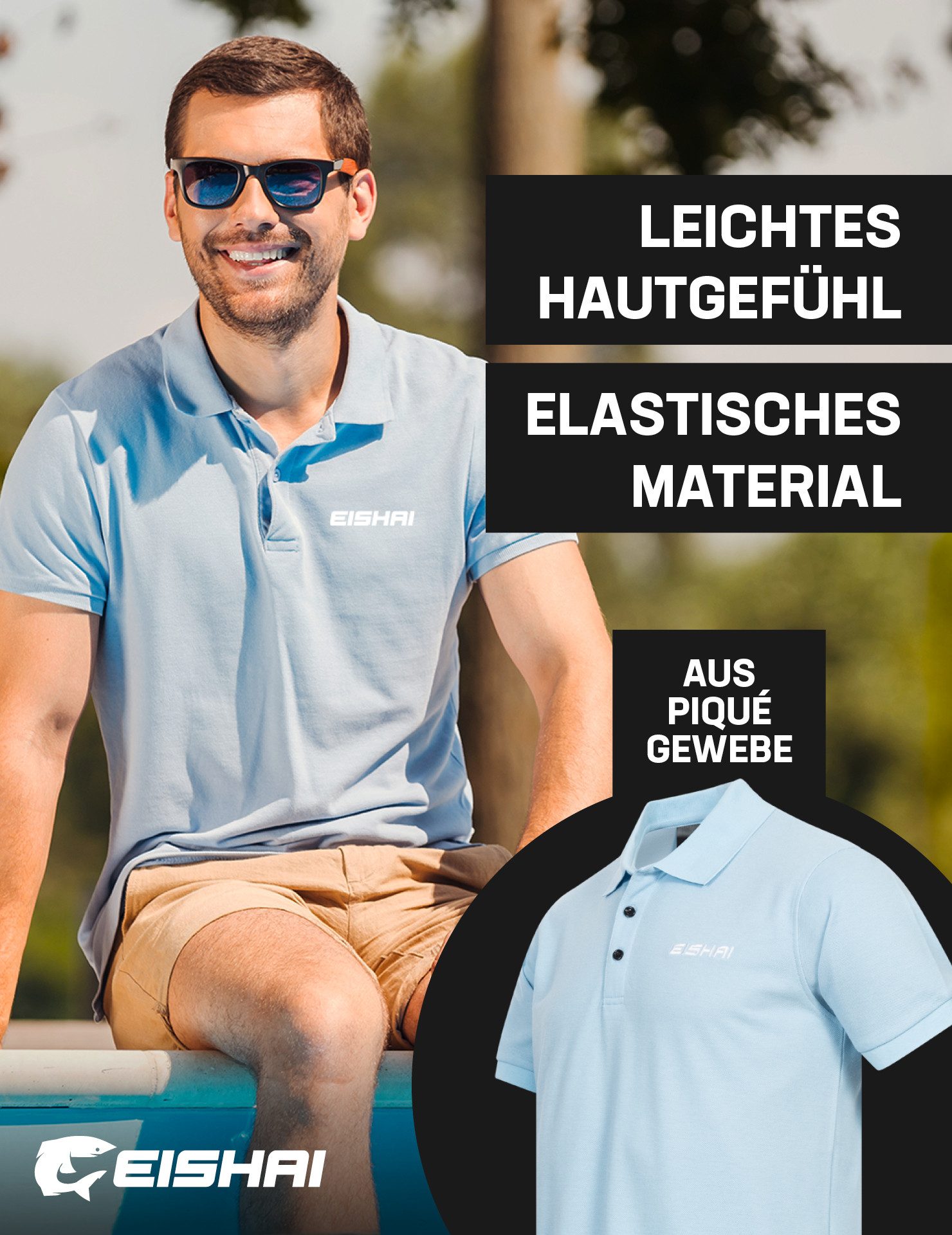 EISHAI Poloshirt EISHAI "Mare" Herren Polo-Shirt