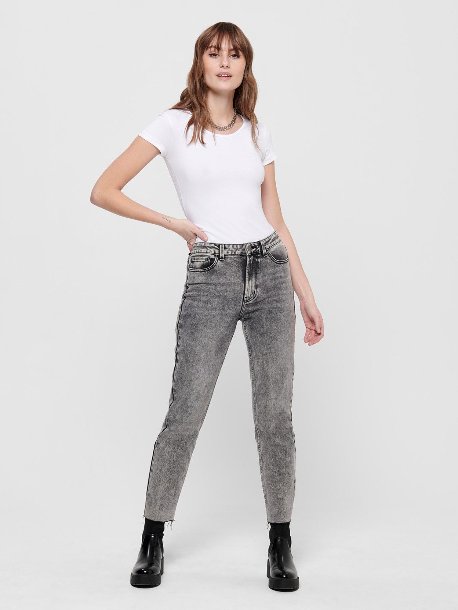 ONLY T-Shirt ONLLIVE LOVE NEW (3-tlg., 3er Pack) Figur betont, elastische Baumwollqualität