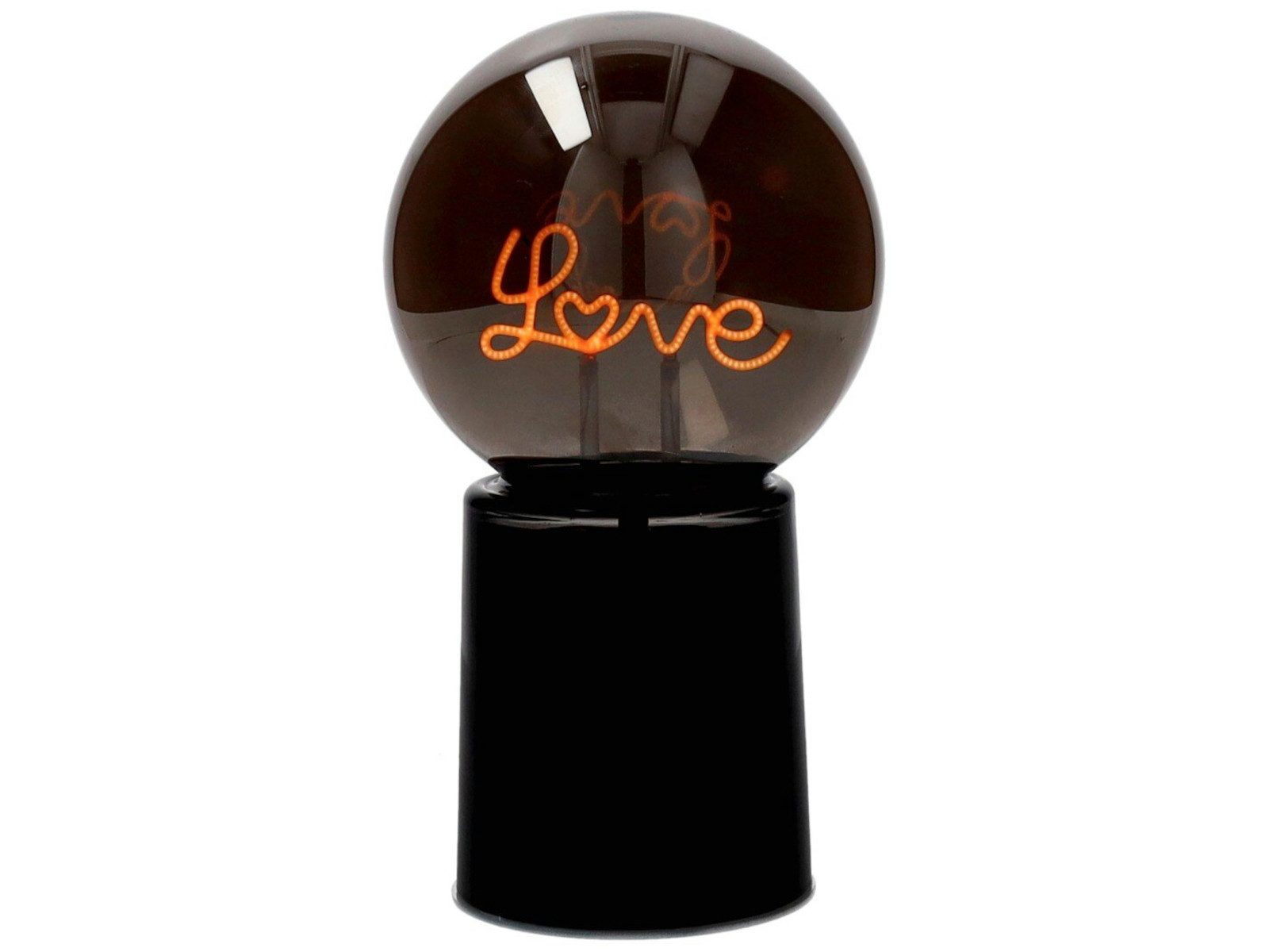 Giftcompany LED-Dekofigur Glowmance LED-Leuchtkugel Neonlicht Love schwarz günstig online kaufen