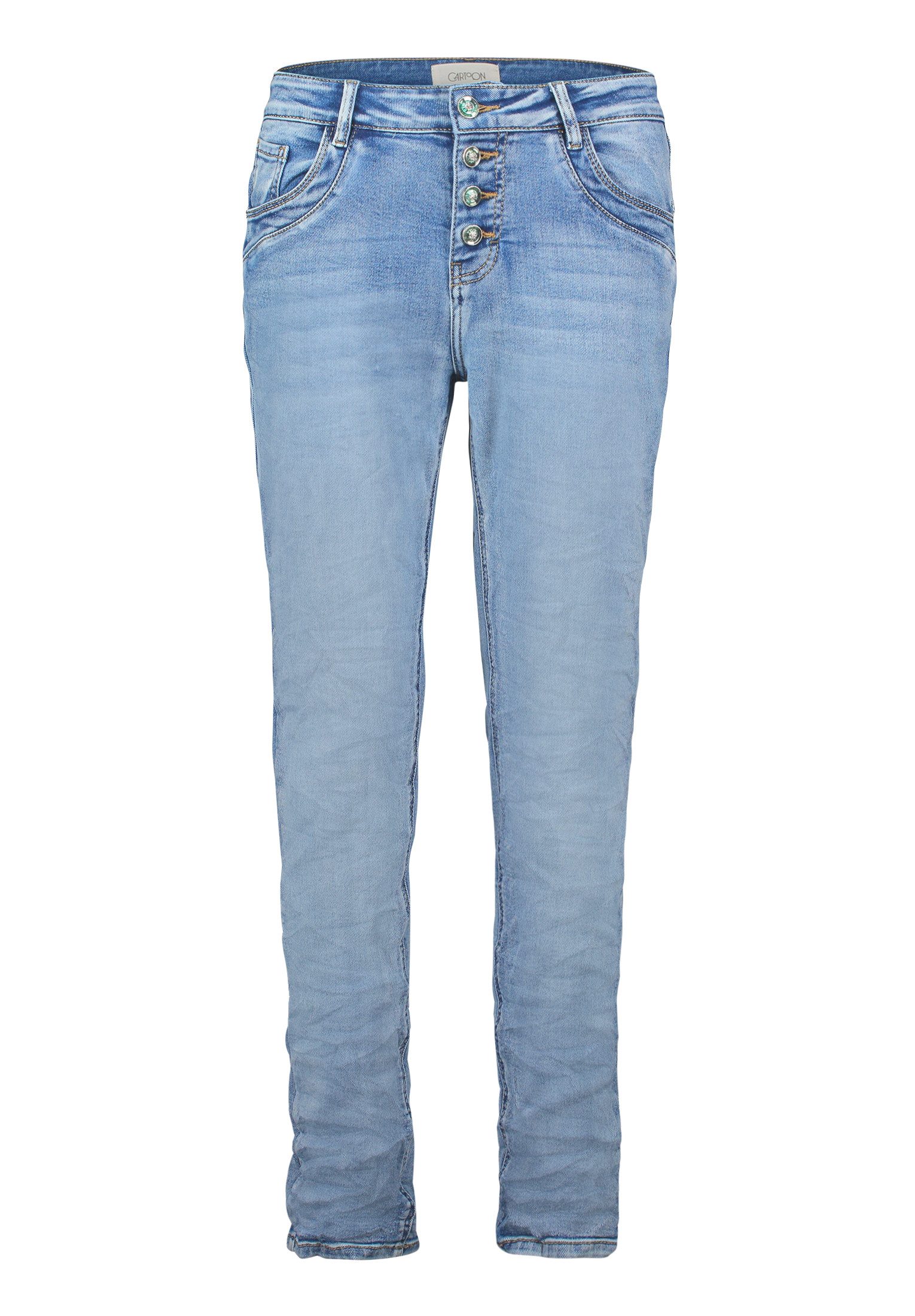 Cartoon Boyfriend-Jeans Damen im Vintage-Look