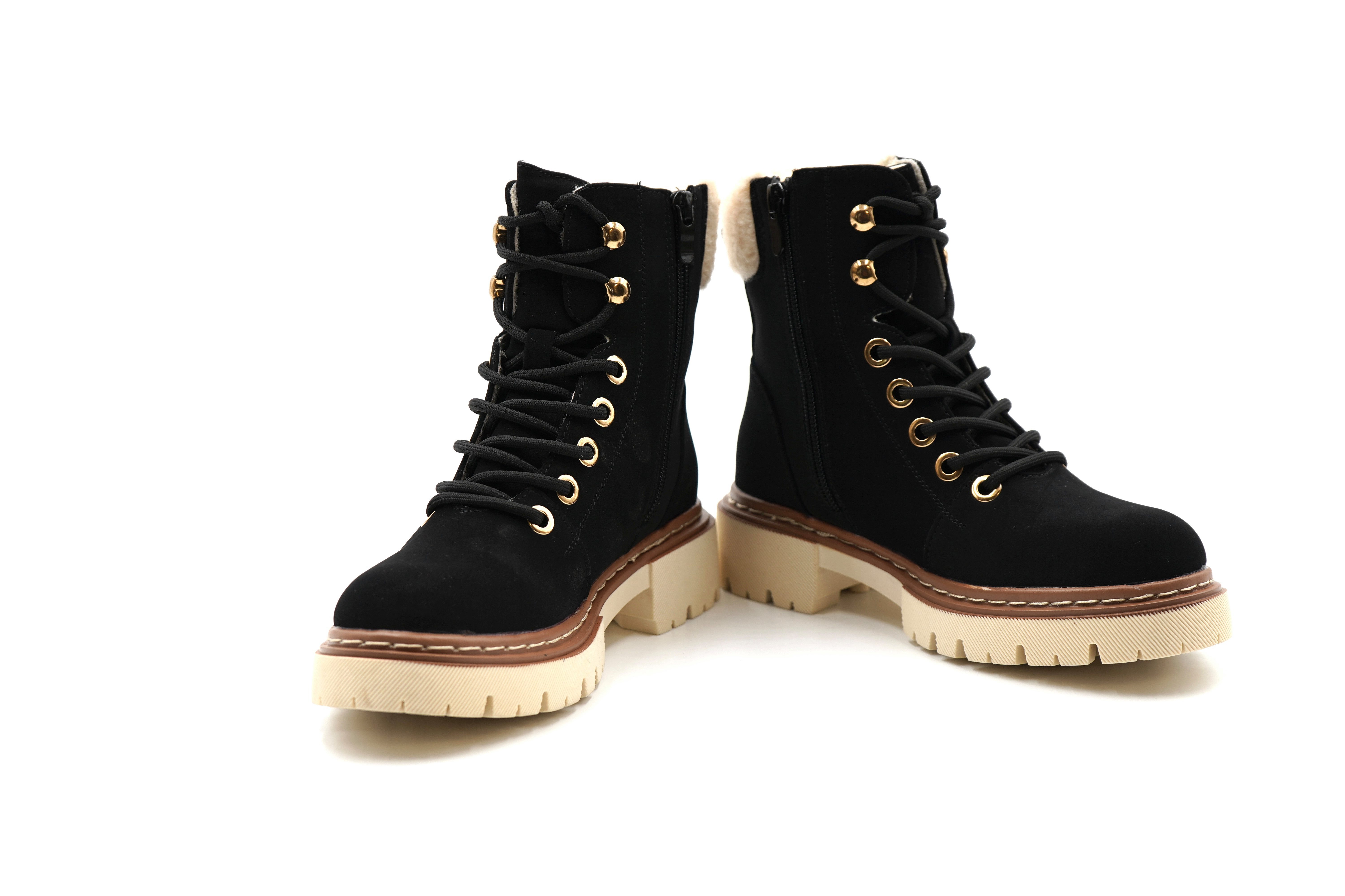 Sonderpostendiscount Damen Boots gefüttert mit seitlichem günstig online kaufen
