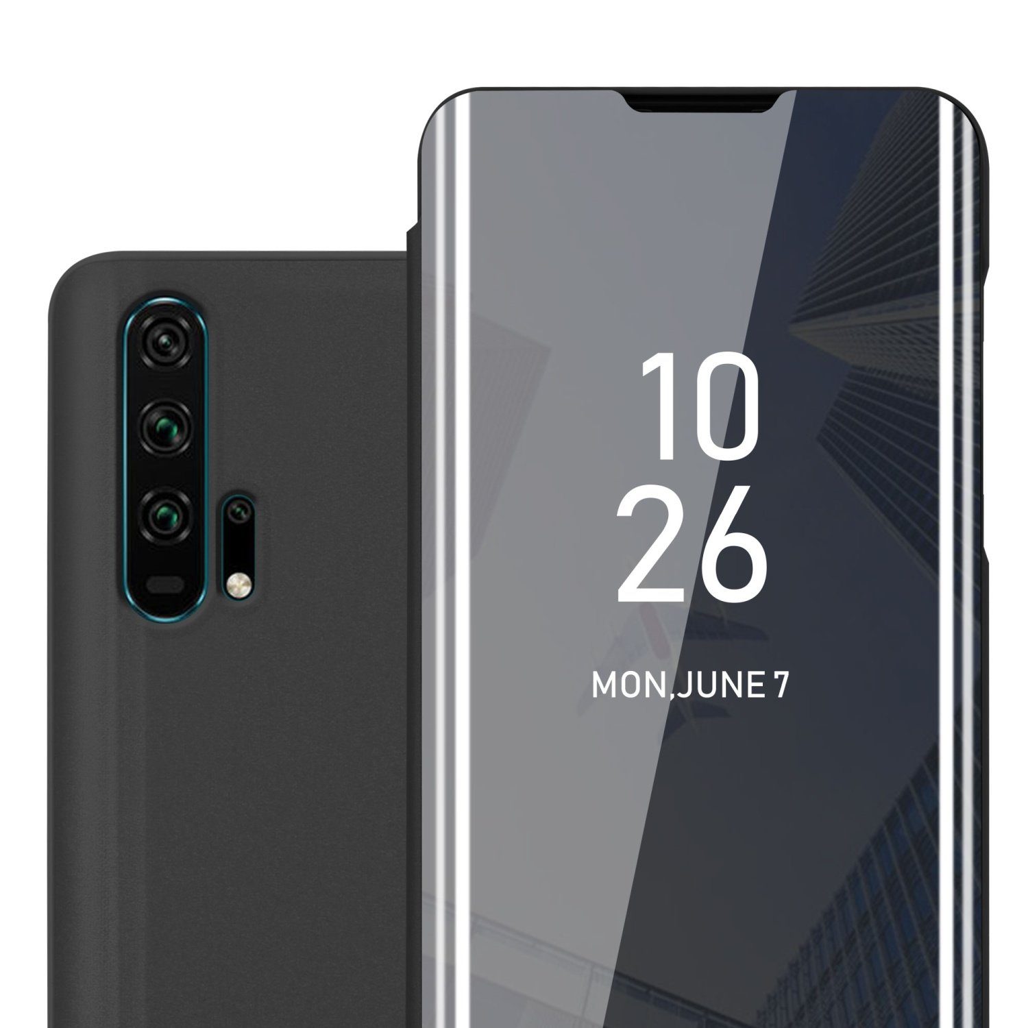 Cadorabo Handyhülle für Honor 20 PRO Hülle Honor 20 PRO, Klappbare Handy Schutzhülle - Hülle - mit Standfunktion und Kartenfach