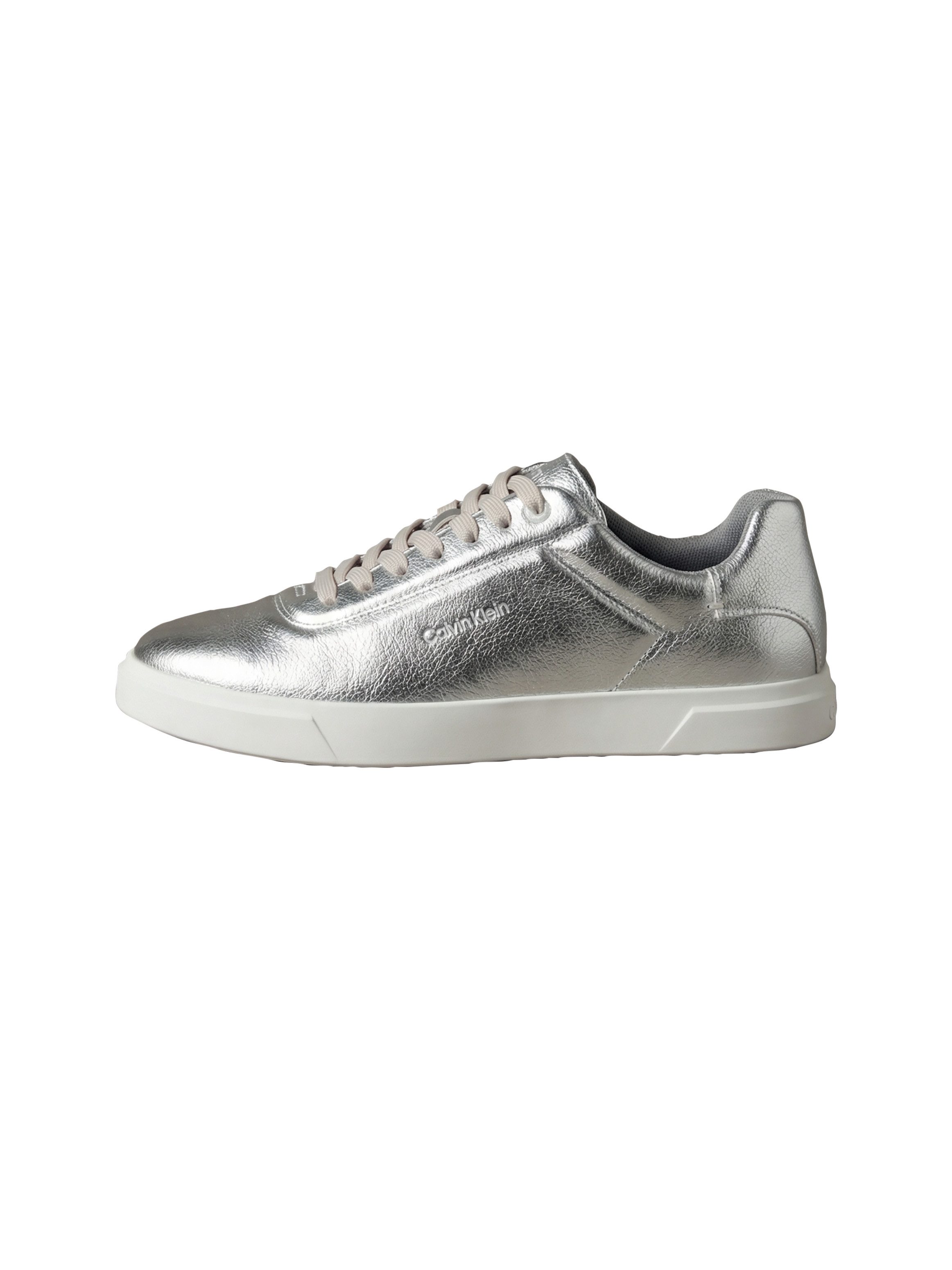 Calvin Klein LOW PRO CUPSOLE OXF LTH MET Plateausneaker Schnürschuh, Halbschuh, Freizeitschuh im Metallic-Look