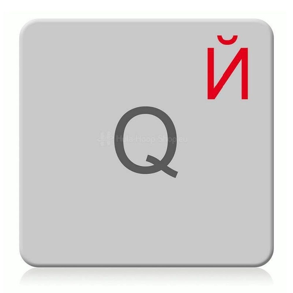 Hoopomania Наклейка Russische Tastaturaufkleber transparent für Mac (Apple) in Rot