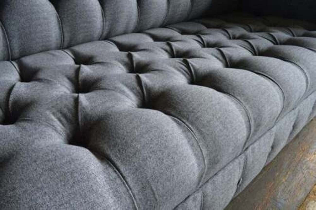 JVmoebel 3-Sitzer Made Wohnzimmer Leder in Europe Sofa, Couch Edle Chesterfield Möbel