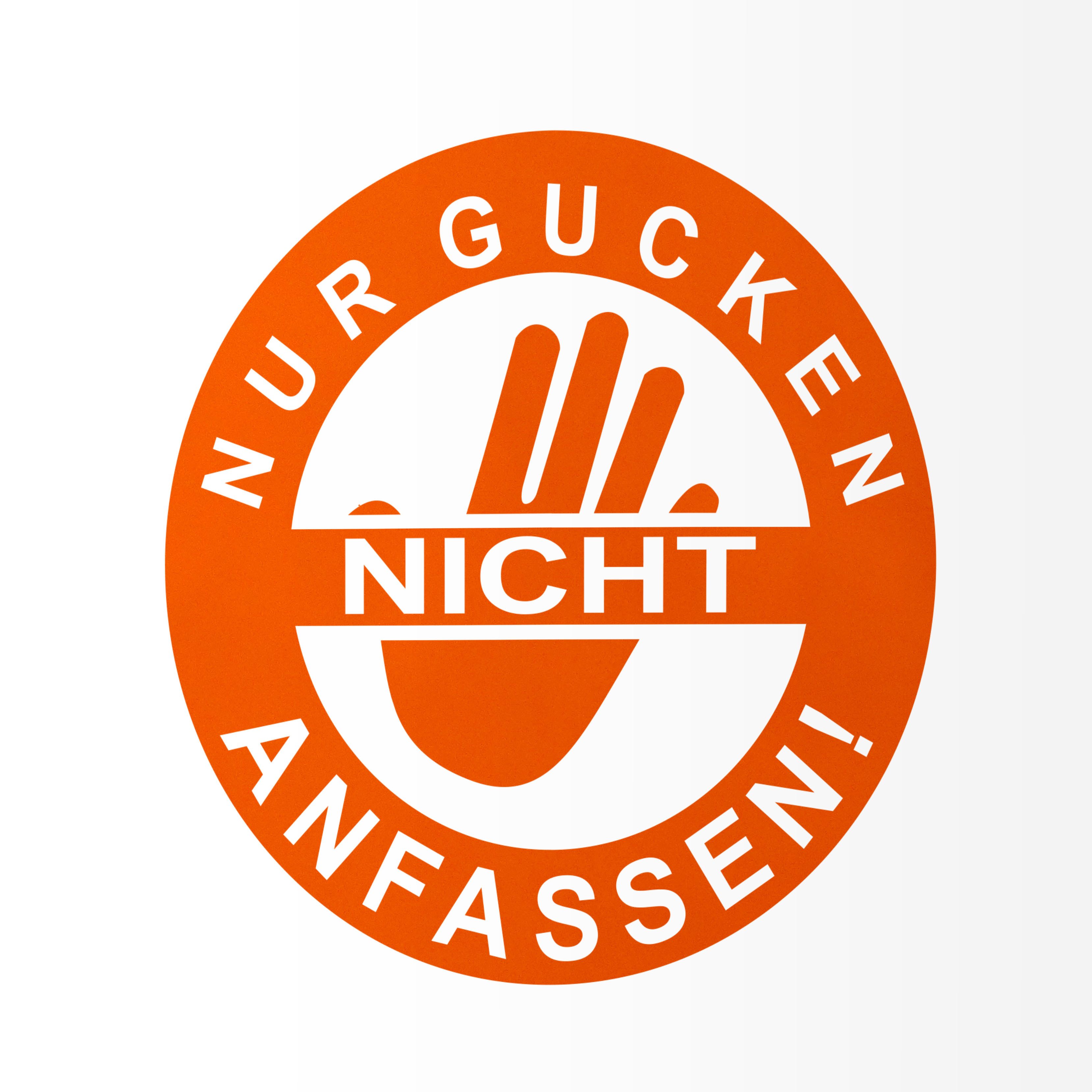 Nomiro Aufkleber Nur gucken nicht anfassen! 99 x 99 mm, (1tlg), konturgeschnitten, ohne Hintergrund