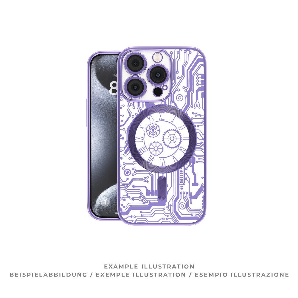 prio Handytasche prio elegante Handyhülle MAG für iPhone 16 Pro (6,3 Zoll) lila (Hard Cover)