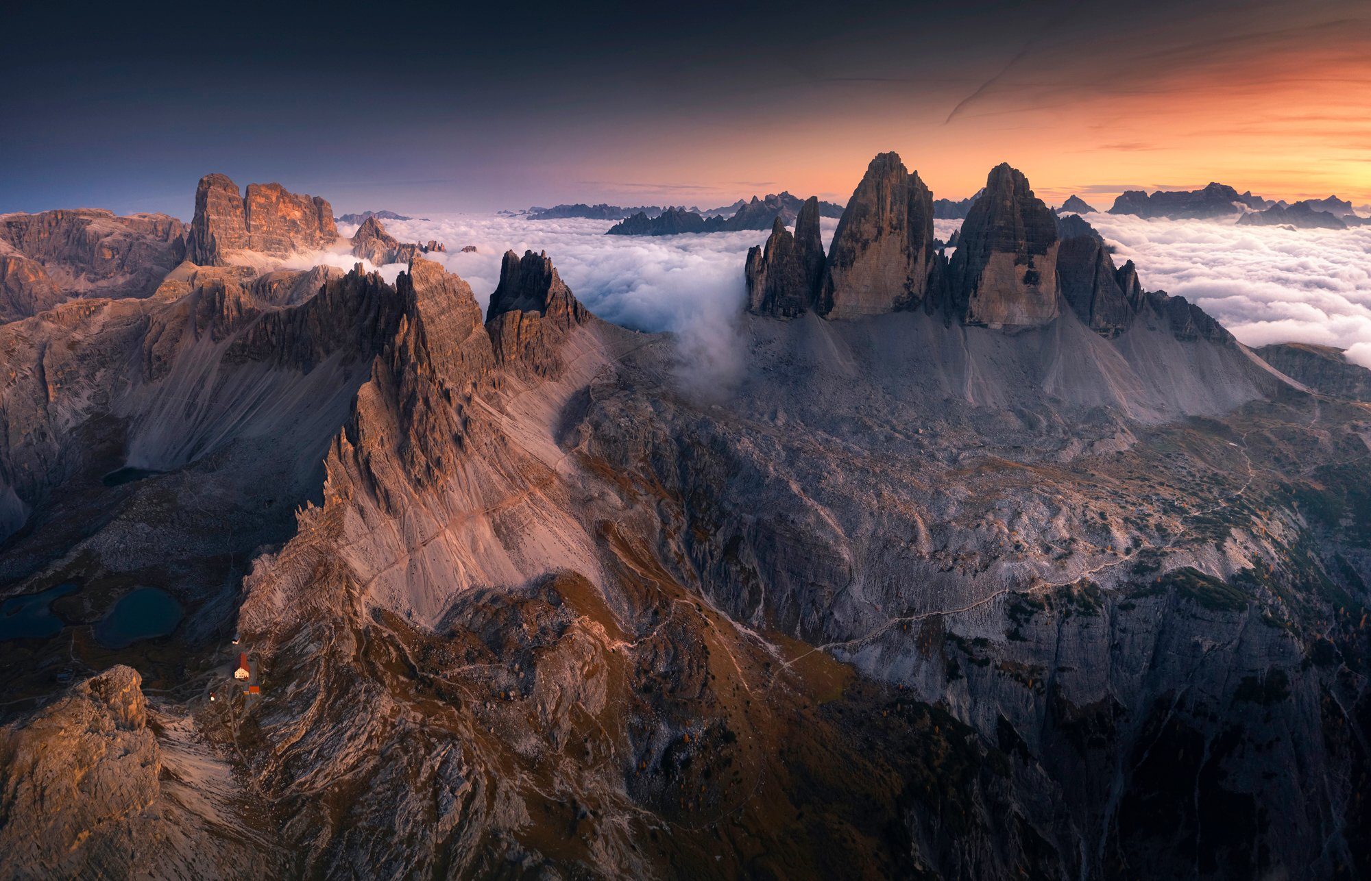 Papermoon Fototapete Photo-Art LAVAREDO CIME NIENARTOWICZ, TRE KAROL DI