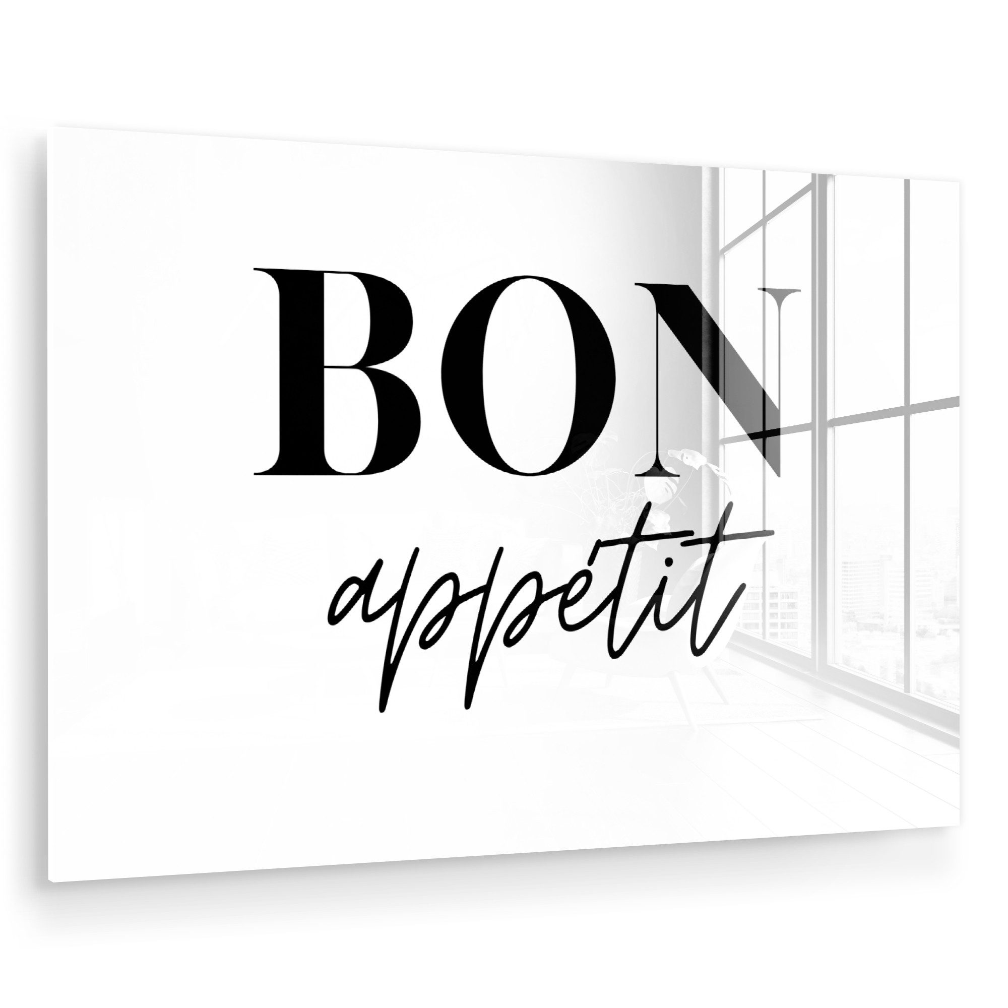 MuchoWow Acrylglasbild Guten Appetit - Zitat günstig online kaufen