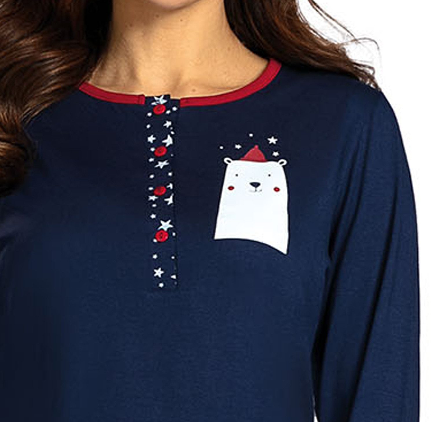 comtessa Nachthemd Lovely Dreams (Set, 1-tlg., 1-teilig) Damen Sleepshirt ca.100cm Schlafshirt Baumwolle geknöpft große Größen