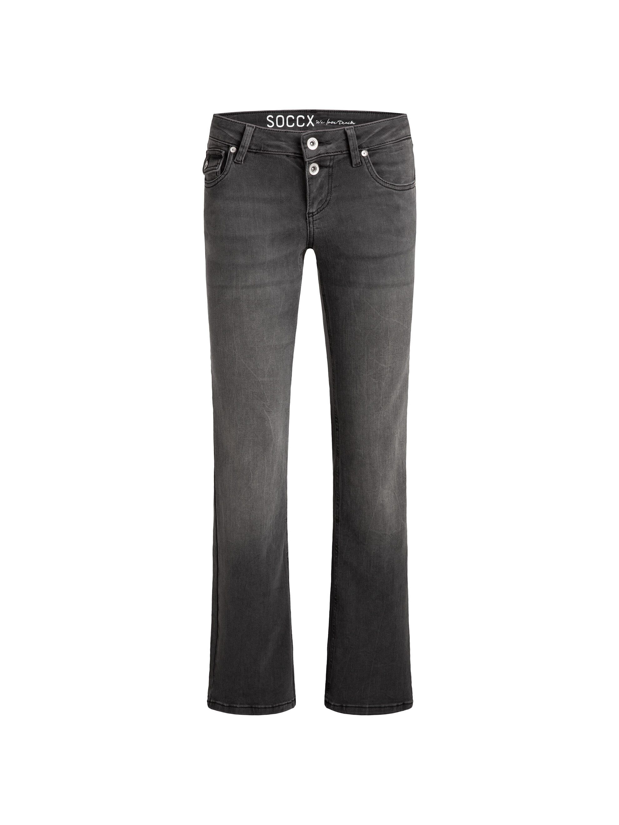SOCCX Slim-fit-Jeans mit ausgestelltem Bein – Bild 2 von 5