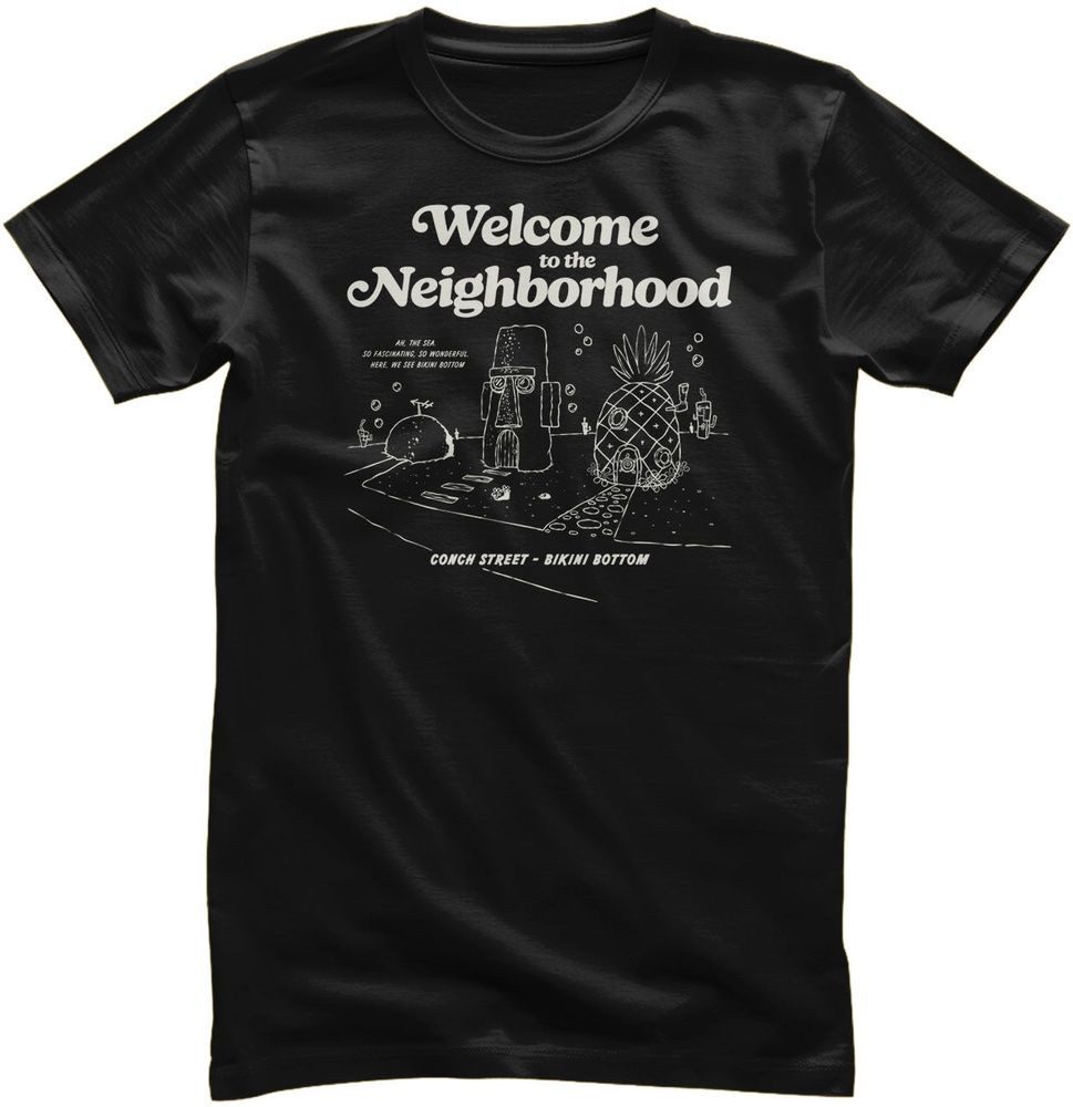 Spongebob Schwammkopf T-Shirt Bikini Bottom - Welcome To The Neighborhood T-Shirt