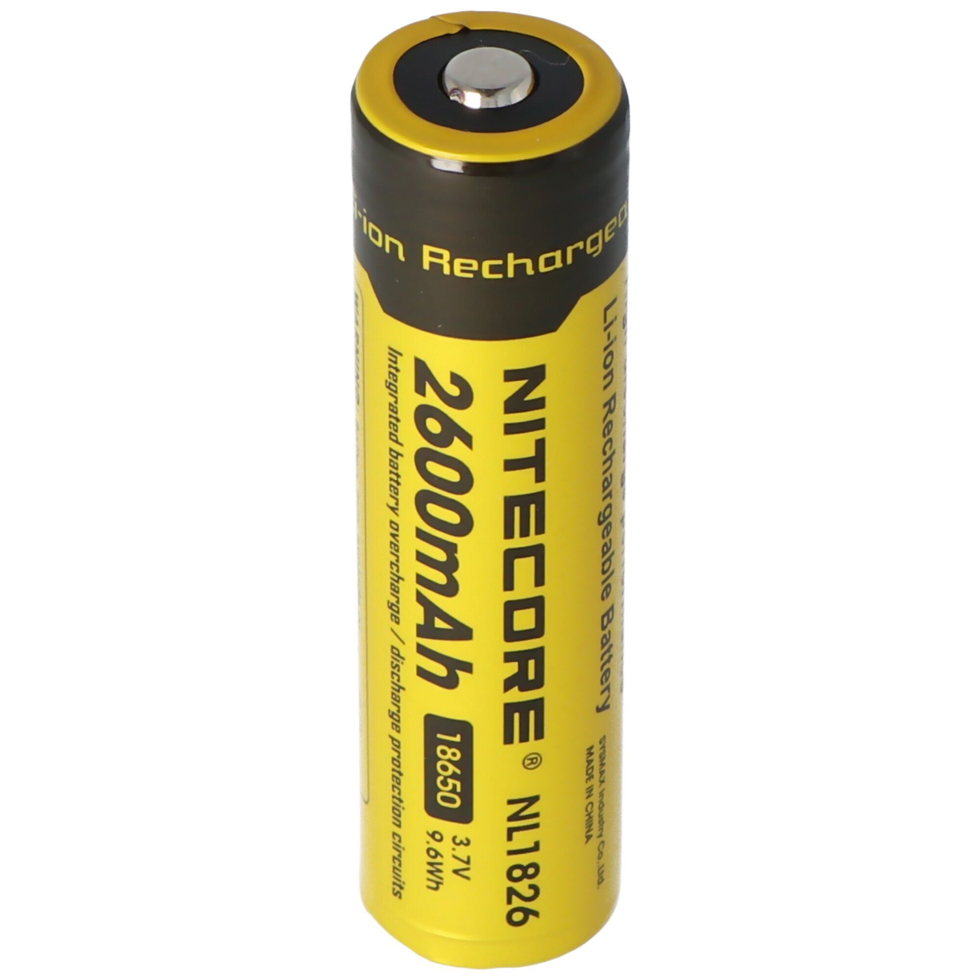 Nitecore NiteCore 18650 Li-Ion Akku für LED Taschenlampen NL186 mit 2600mAh, C Akku 2600 mAh (3,7 V)