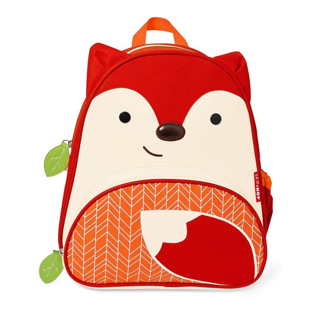 Skip Hop Kinderrucksack Zoo Fuchs Ferguson, für Kleinkinder, Kindergartenrucksack, mit Namensschild, Rot