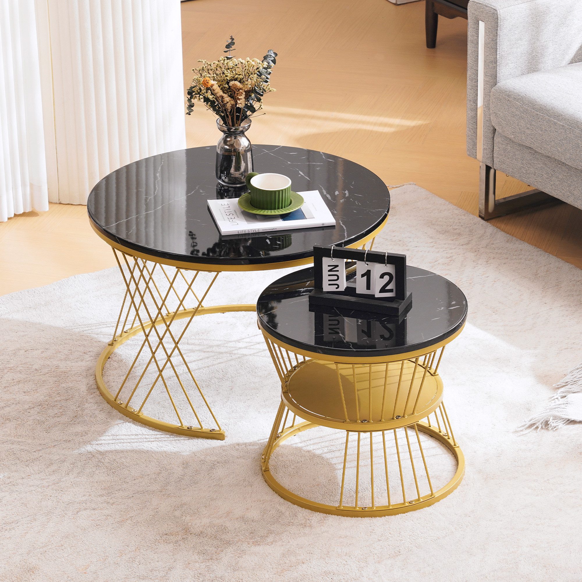 HAUSS SPOLE Couchtisch 2er Set Hochglanz günstig online kaufen