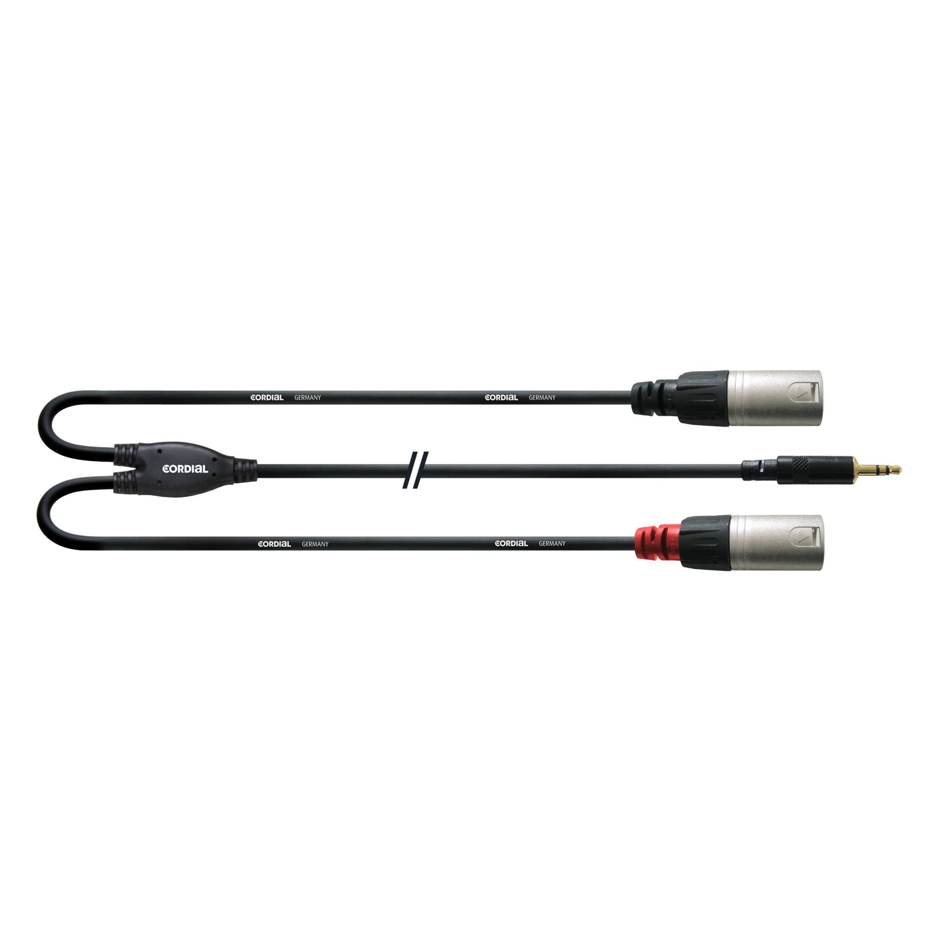 1,8 WMM Y-Adapterkabel Stecker Insertkabel - Spielzeug-Musikinstrument, male Cordial CFY 1.8 XLR m Rean