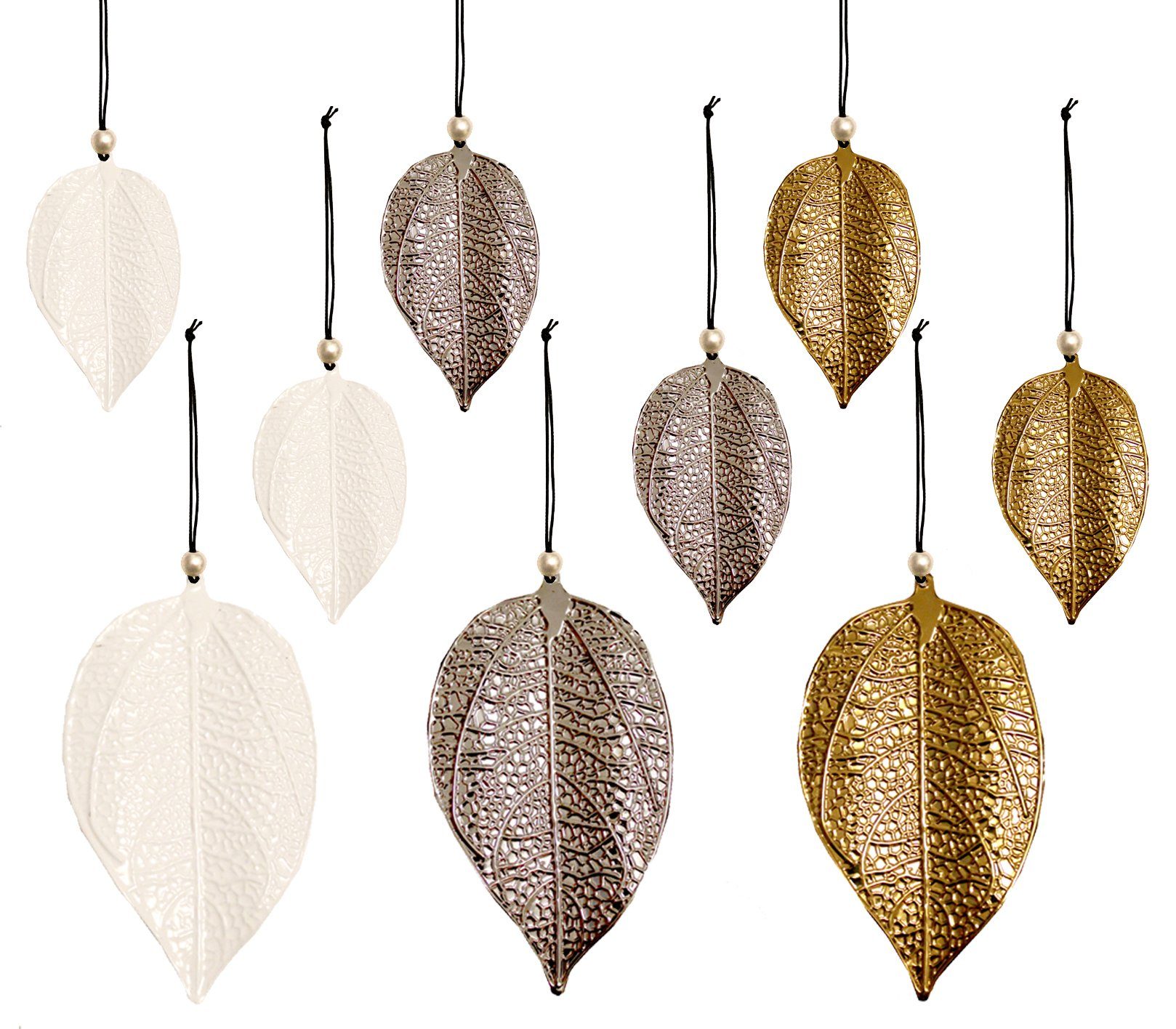 Hängedekoration 9er SET Anhänger Blatt Blätter Herbst Deko Dekoration zum Hängen