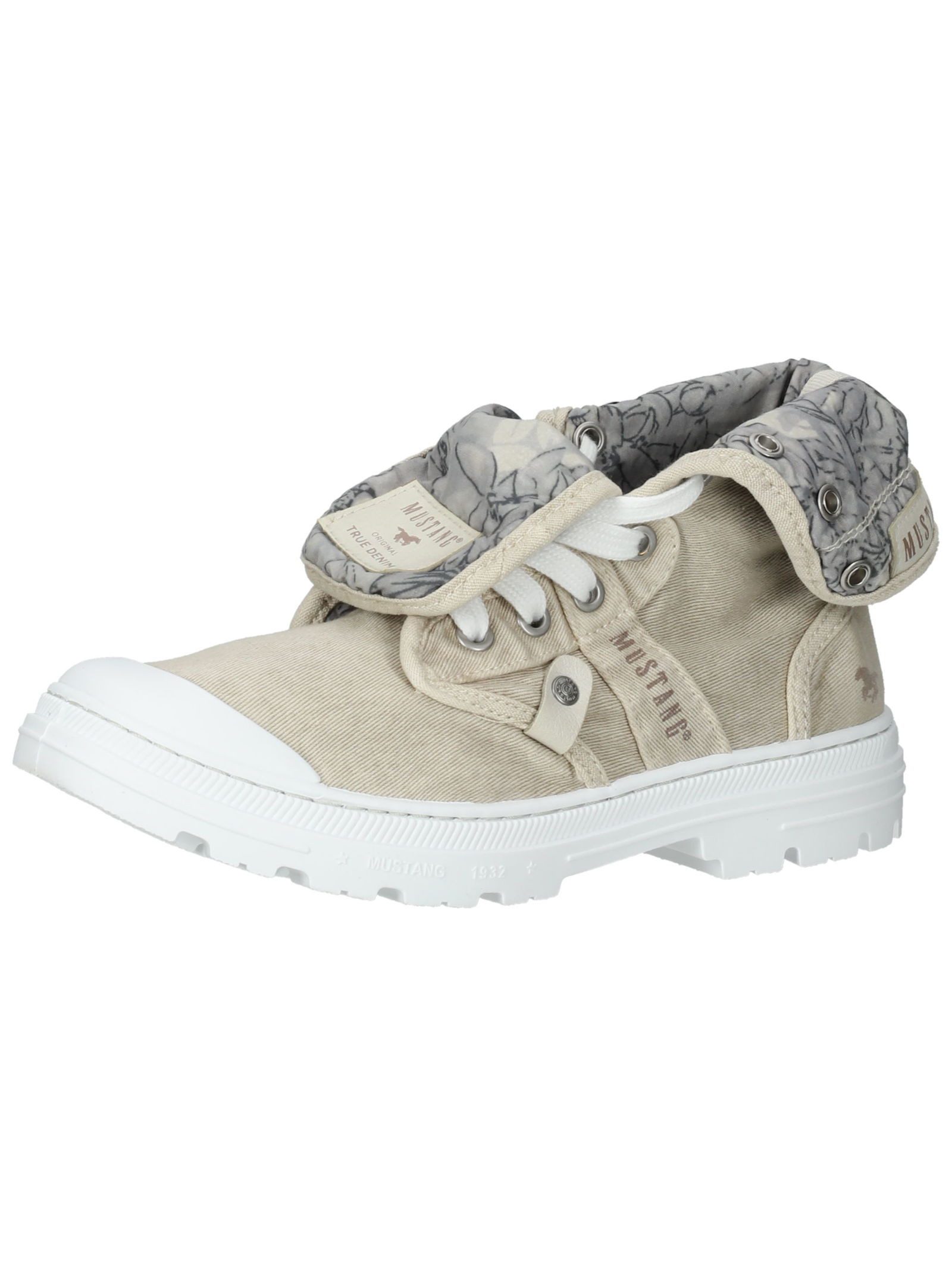 MUSTANG Stiefelette Lederimitat/Textil Schnürstiefelette