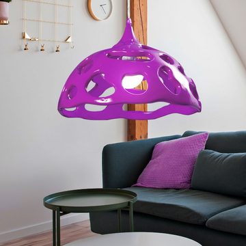 EGLO Deckenleuchte, Leuchtmittel nicht inklusive, Pendellampe Pendelleuchte Küchenlampe Designlampe lila H 110 cm