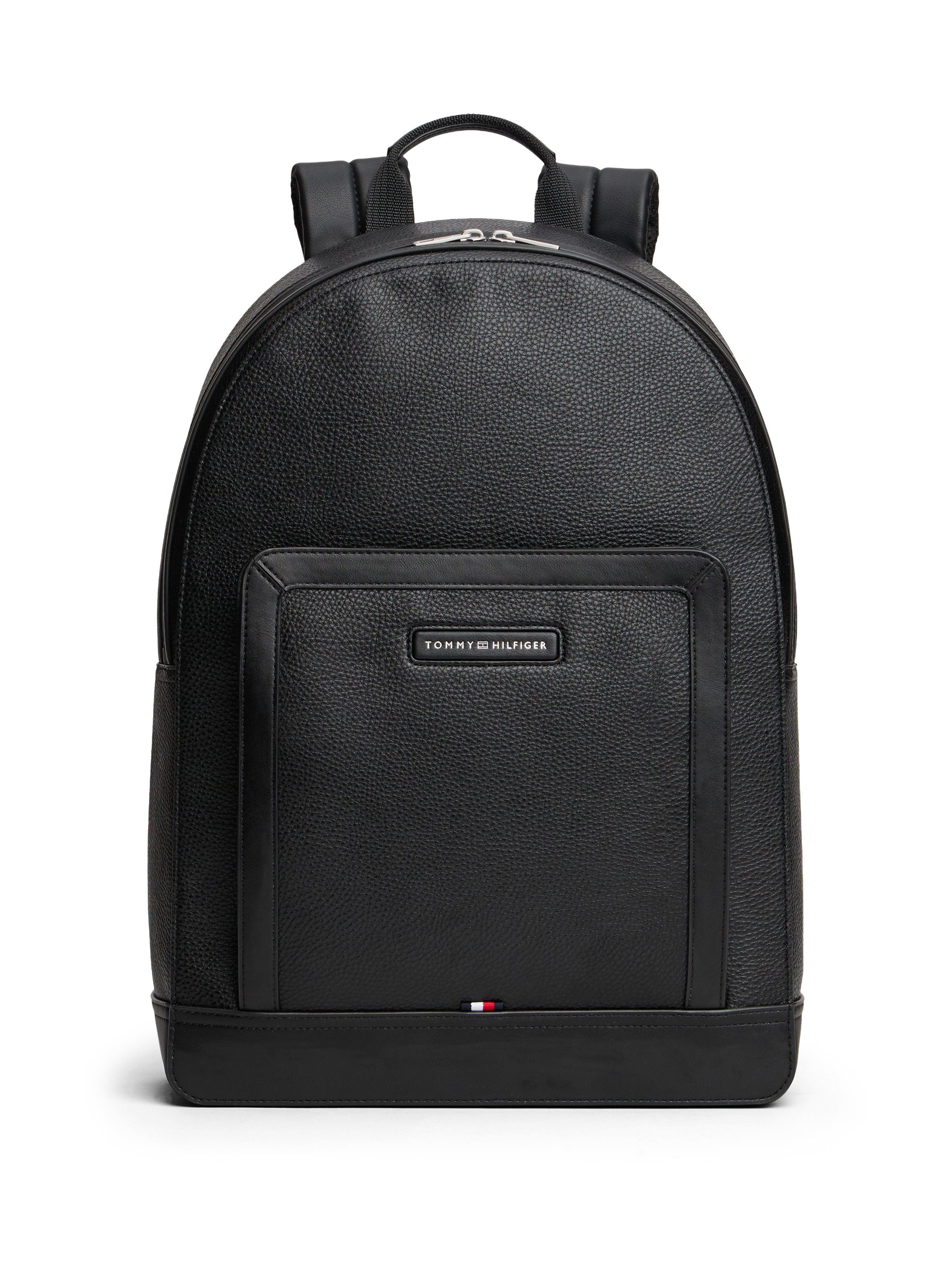 Tommy Hilfiger Cityrucksack TH CENTRAL BACKPACK, Unisex Freitzeitrucksack, Arbeitsrucksack mit Vordertaschenfach