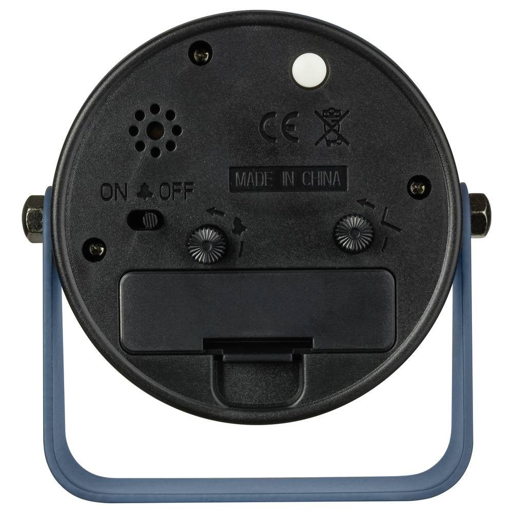 TFA Dostmann Wecker Tischuhr aus Metall und Glas, inkl leisem Uhrwerk, 60.1042.06