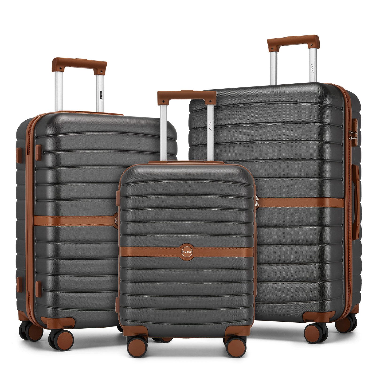 KONO Handgepäckkoffer Koffer Trolley ABS+PC Hartschalenkoffer mit TSA-Schlo günstig online kaufen
