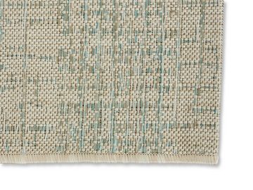 Teppich Teppich in aqua aus 100% Polypropylen - 170x120x1cm (LxBxH), möbelando, rechteckig, 120 x 11 x 1 x 170 cm (B/D/H/L)