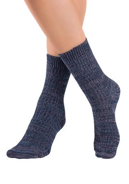 LASCANA Socken (Packung, 5-Paar) gestrickt mit farbigen Garnen