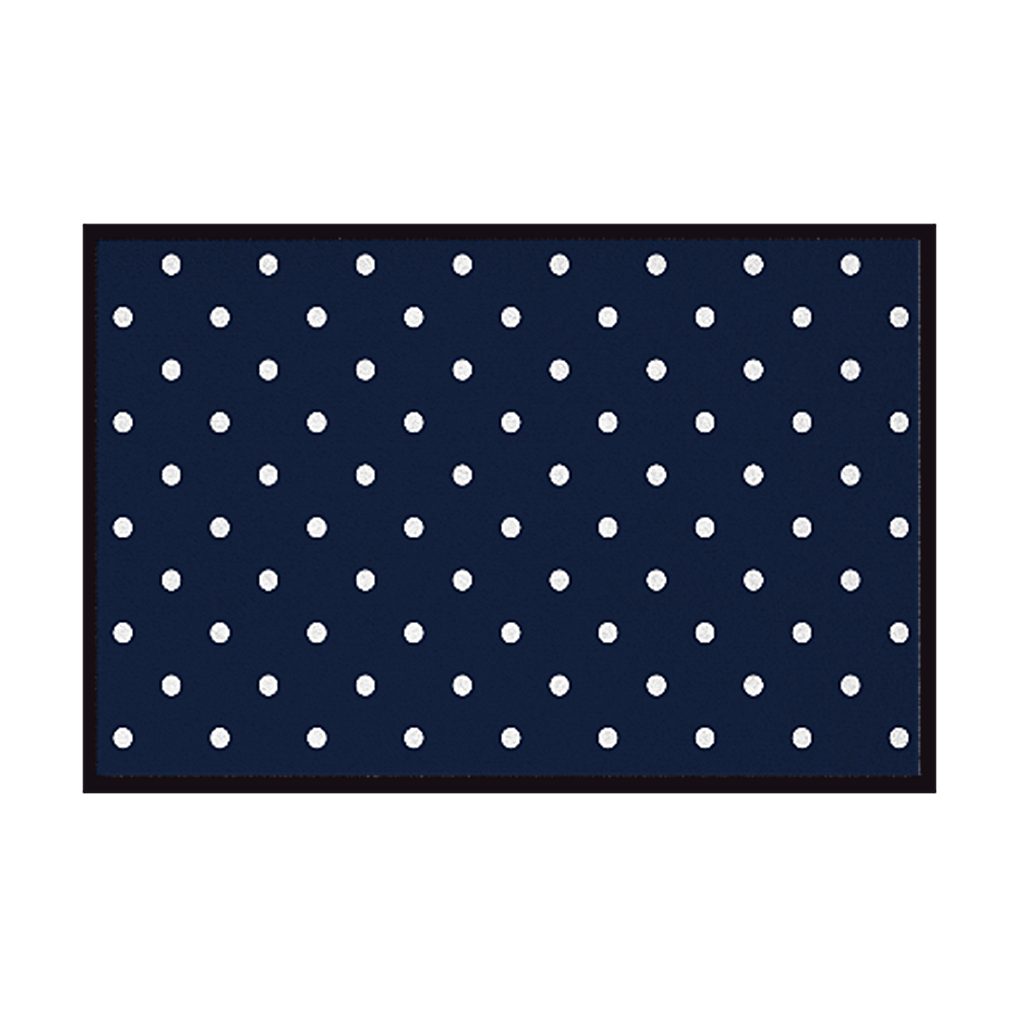Alltagszauber Fußmatte POLKA DOT rot oder blau mit weißen Punkten - 3 Größen zur Auswahl, Höhe: 5 mm