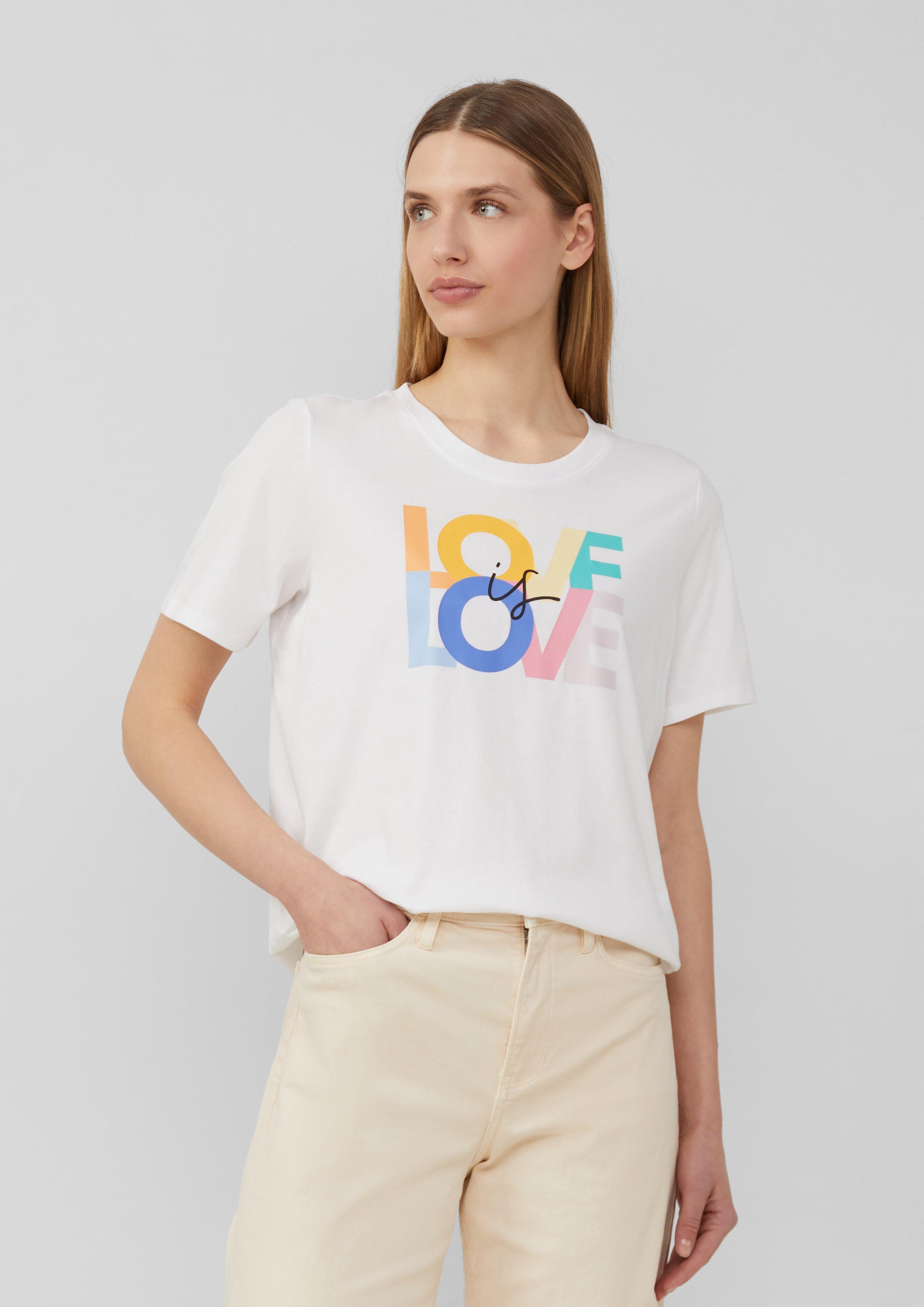 s.Oliver Kurzarmshirt T-Shirt mit Frontprint günstig online kaufen