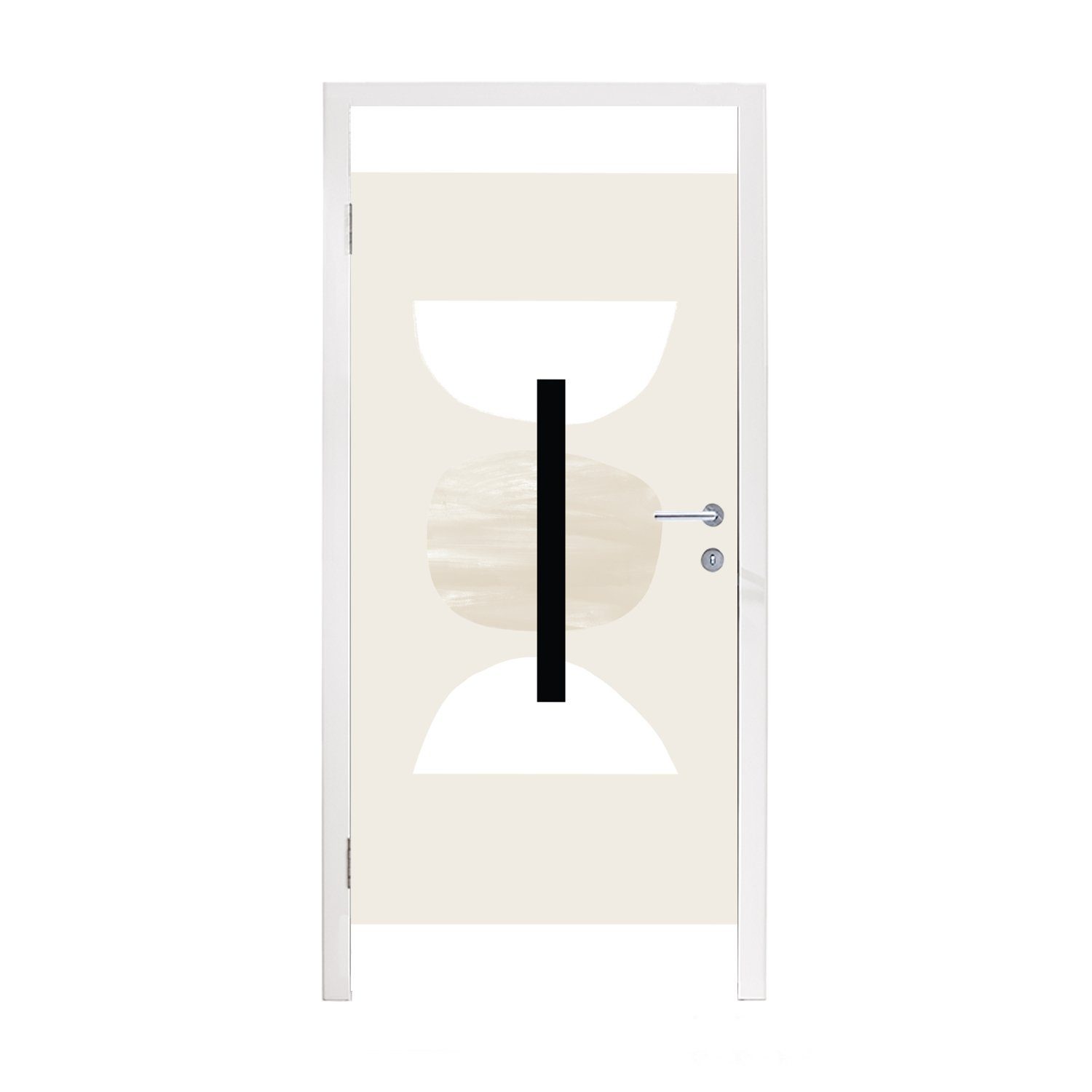 MuchoWow Türtapete Abstrakt - Geometrische Formen - Pastell, Matt, bedruckt, (1 St), Fototapete für Tür, Türaufkleber, 75x205 cm | Türtapeten
