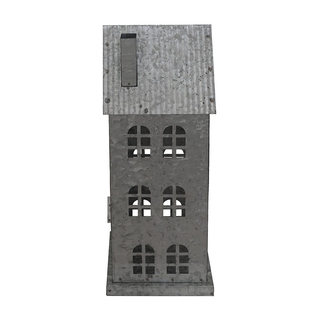 Grafelstein Kerzenlaterne Laterne ZINKHAUS grau aus Metall H38cm Lichthaus Dekohaus - GROSS (1 Stück, 1 Laterne) – Bild 3 von 5