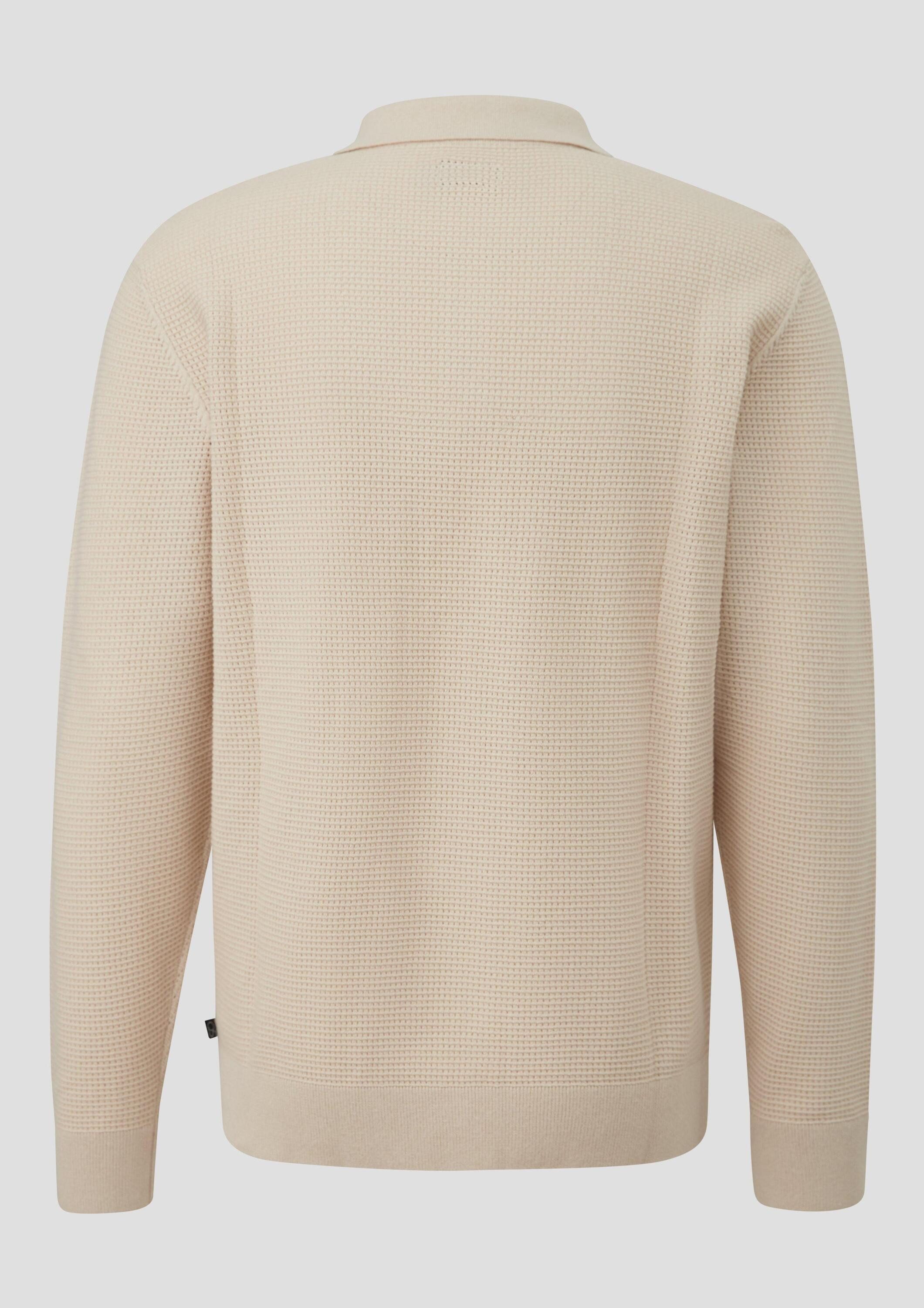 QS Longpullover Strickpullover Strickpullover mit Polokragen