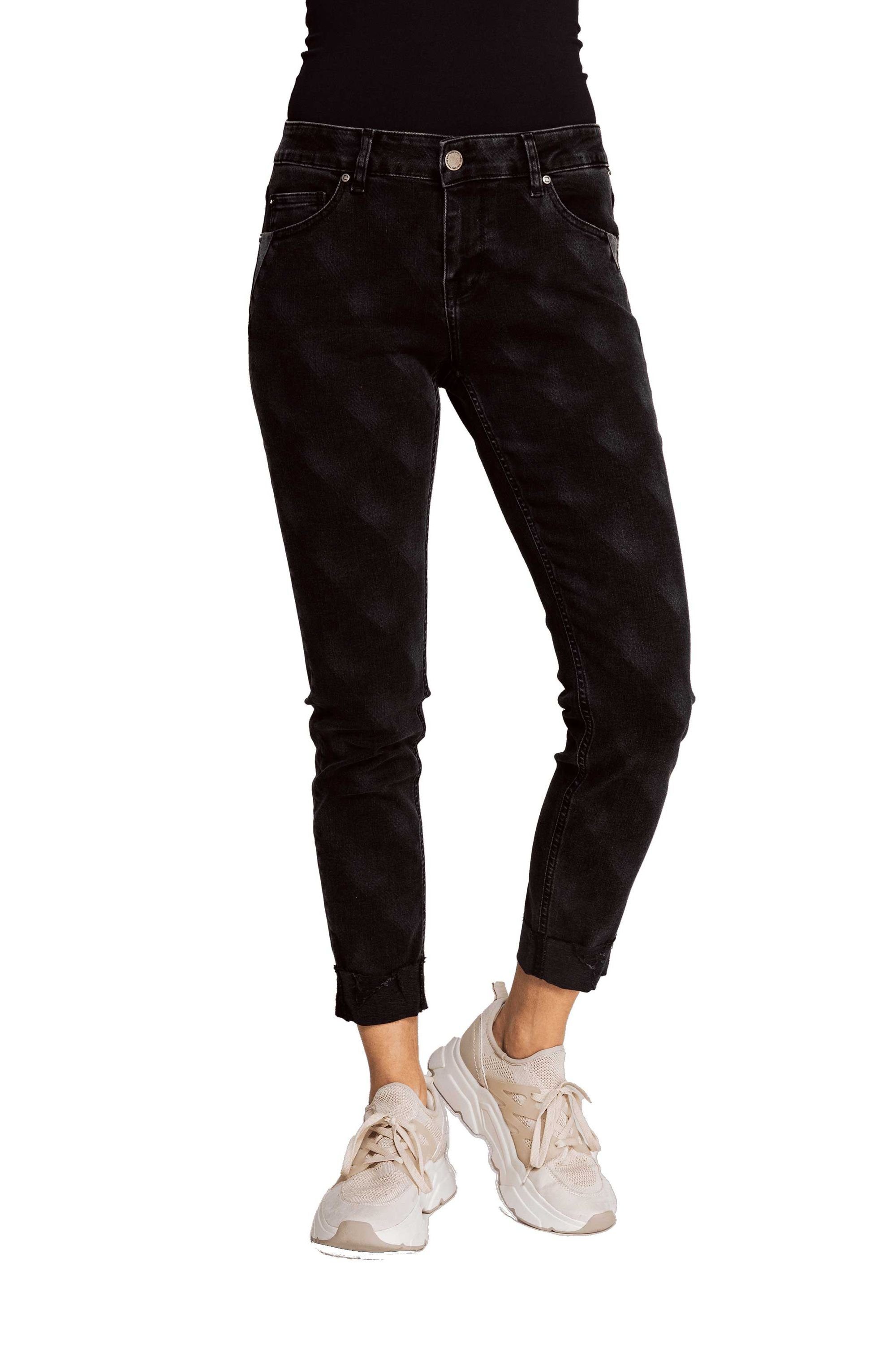 Black Tragekomfort Jeans Zhrill angenehmer NOVA Skinny-fit-Jeans Skinny
